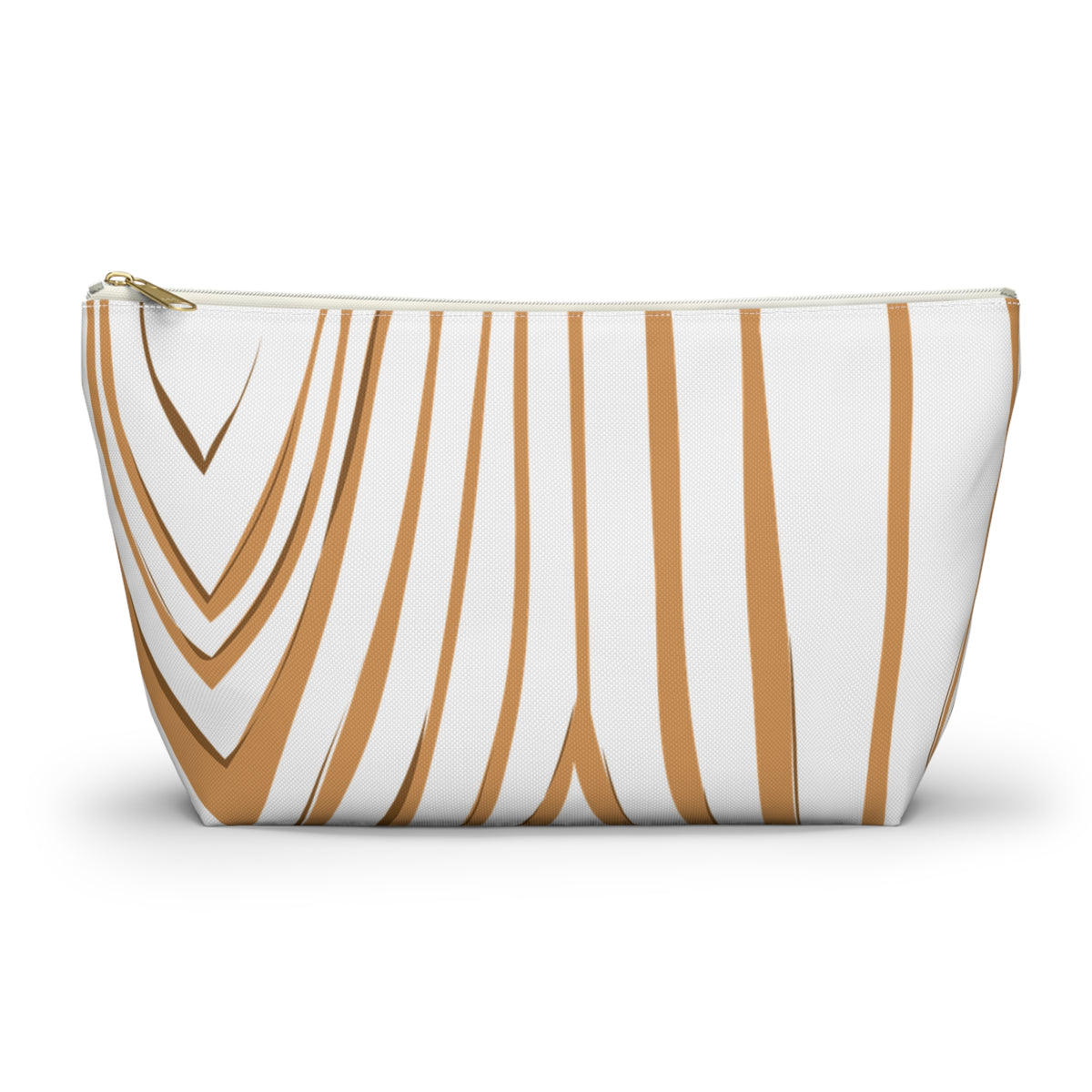 Chic T-bottom Accessory Pouch, Stylish Makeup Bag, Canvas Cosmetic Case, Travel Organizer, Gifts for Her