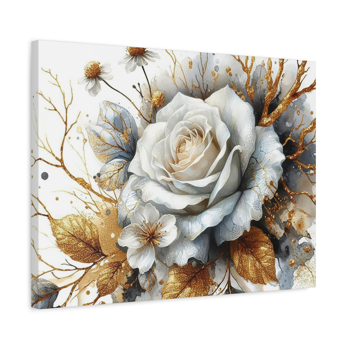 Matte Canvas, Stretched, 1.25" - Gold and Black