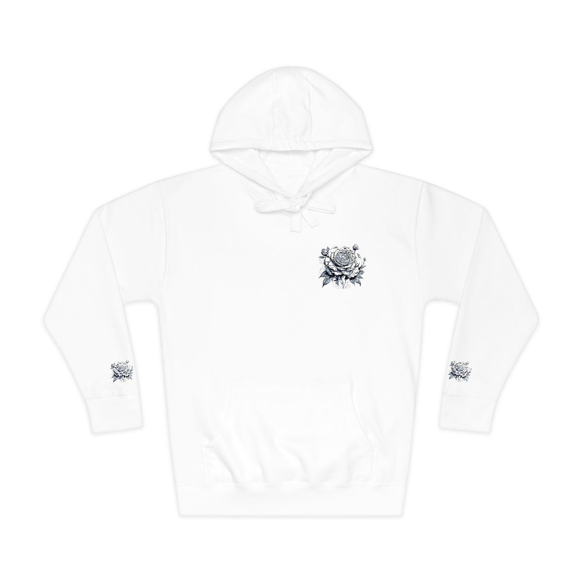 Floral Print Fleece Hoodie - Cozy Streetwear for All Seasons, Perfect Gift for Friends, Trendy Casual Wear, Spring Fashion