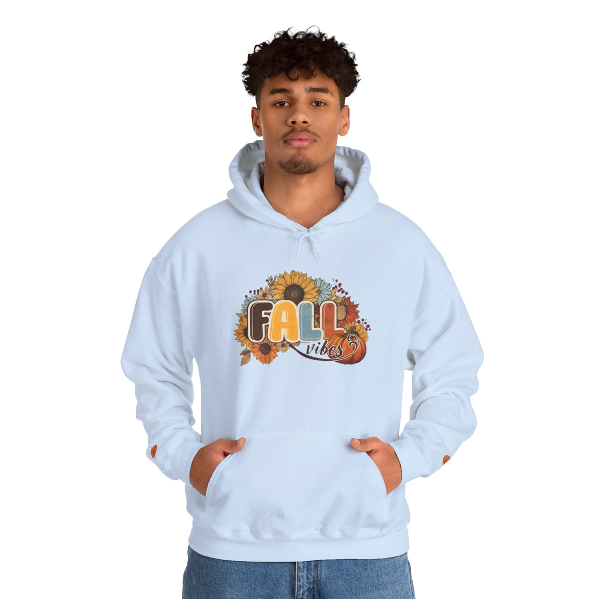 Cozy Fall Vibes Hoodie, Unisex Sweatshirt for Autumn, Pumpkin Design, Perfect for Thanksgiving, Gift for Friends, Seasonal Wear