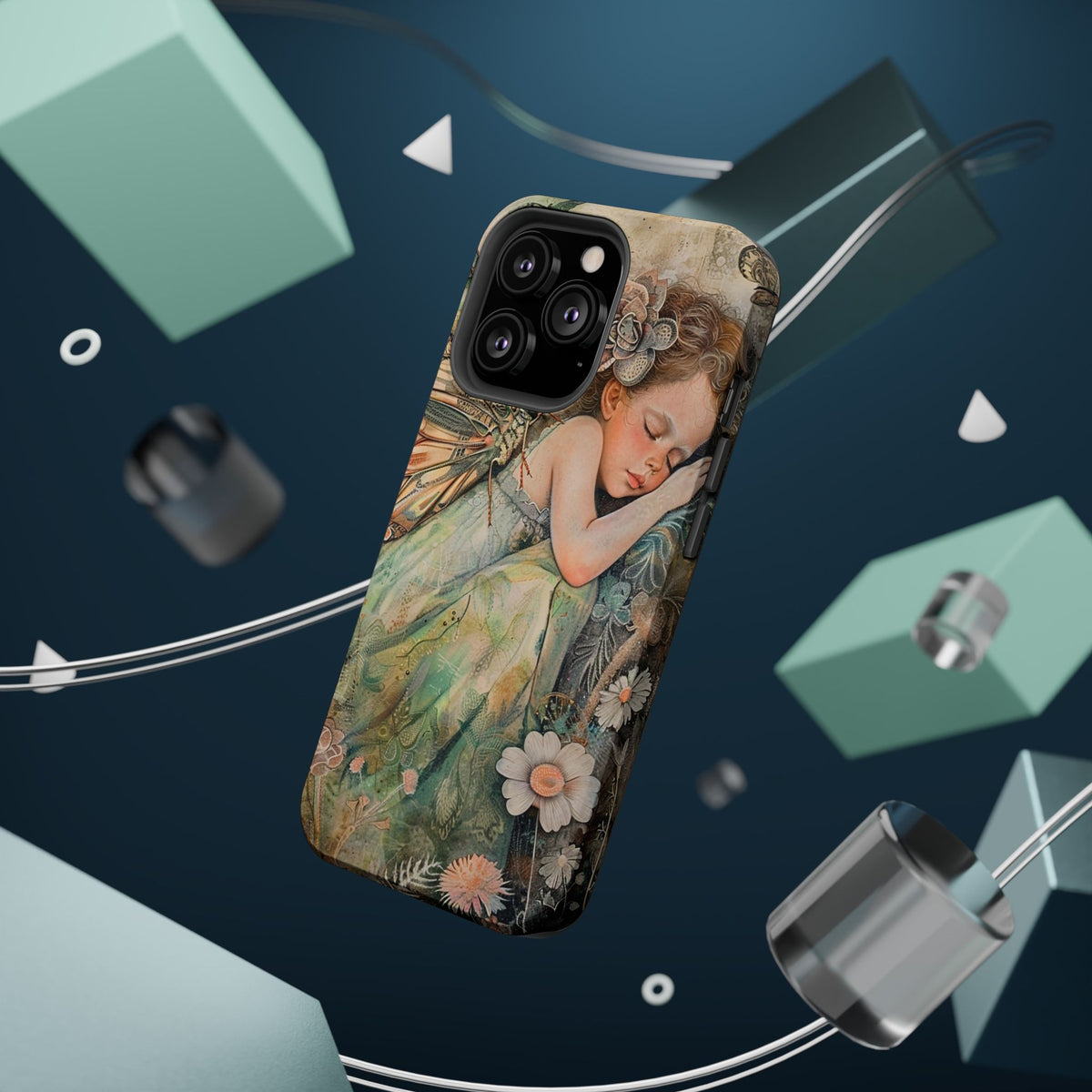 Fairy Sleeping Phone Case — Magnetic Impact-Resistant iPhone Cover