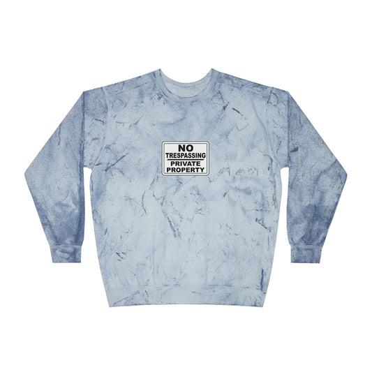 Urban Grunge Crewneck Sweatshirt - No Trespassing Design