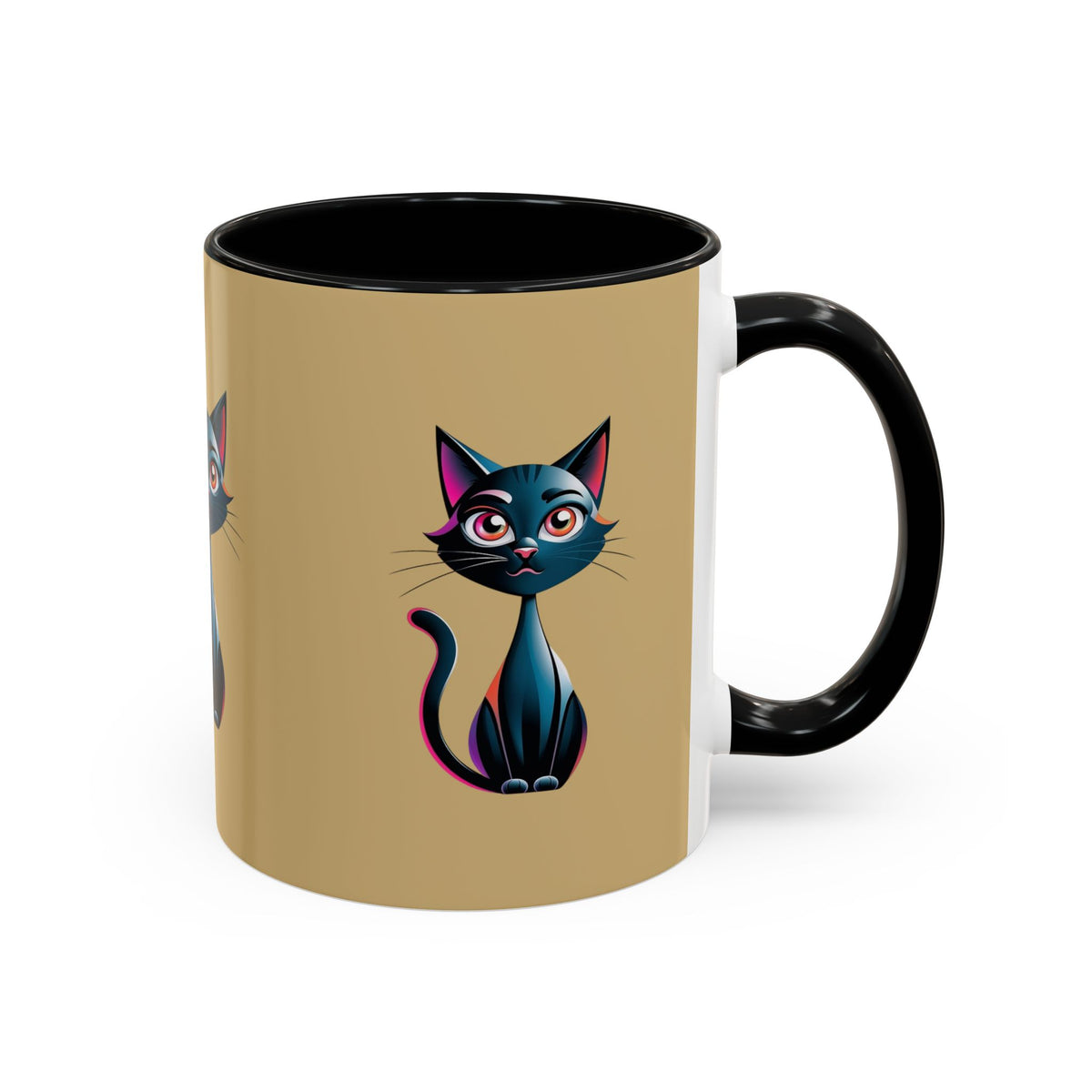 Cute Cat Accent Coffee Mug - Perfect for Cat Lovers, Gift for Birthdays, Home Decor, Animal Enthusiasts, Fun Kitchenware