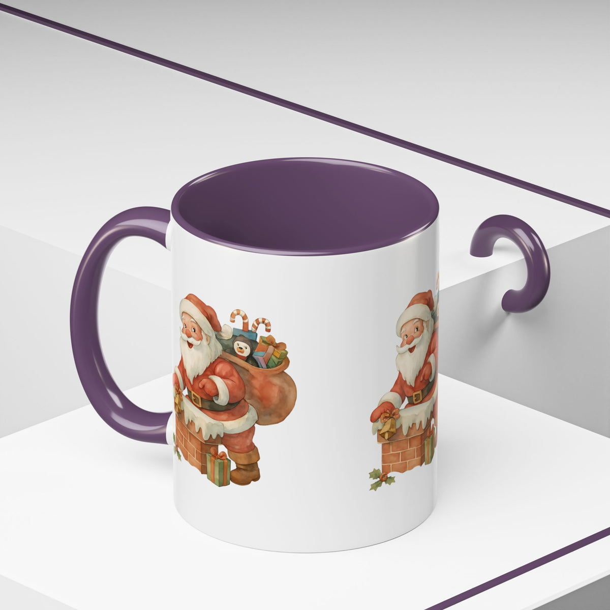 Festive Santa Coffee Mug, Holiday Gift, Christmas Decorations, Cozy Kitchen, Unique Mug, Santa-Themed Drinkware