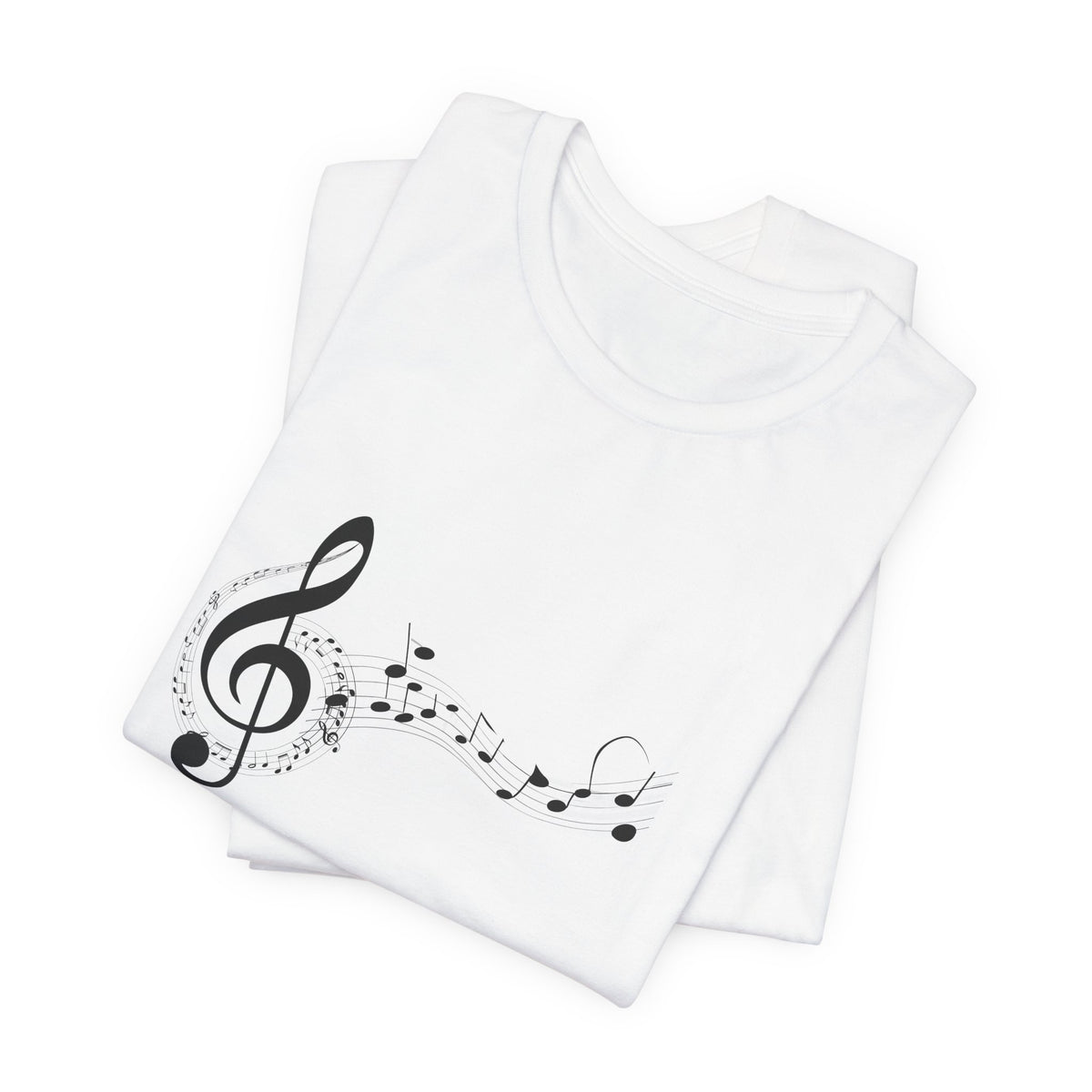 Musical Notes Short Sleeve Tee for Music Lovers