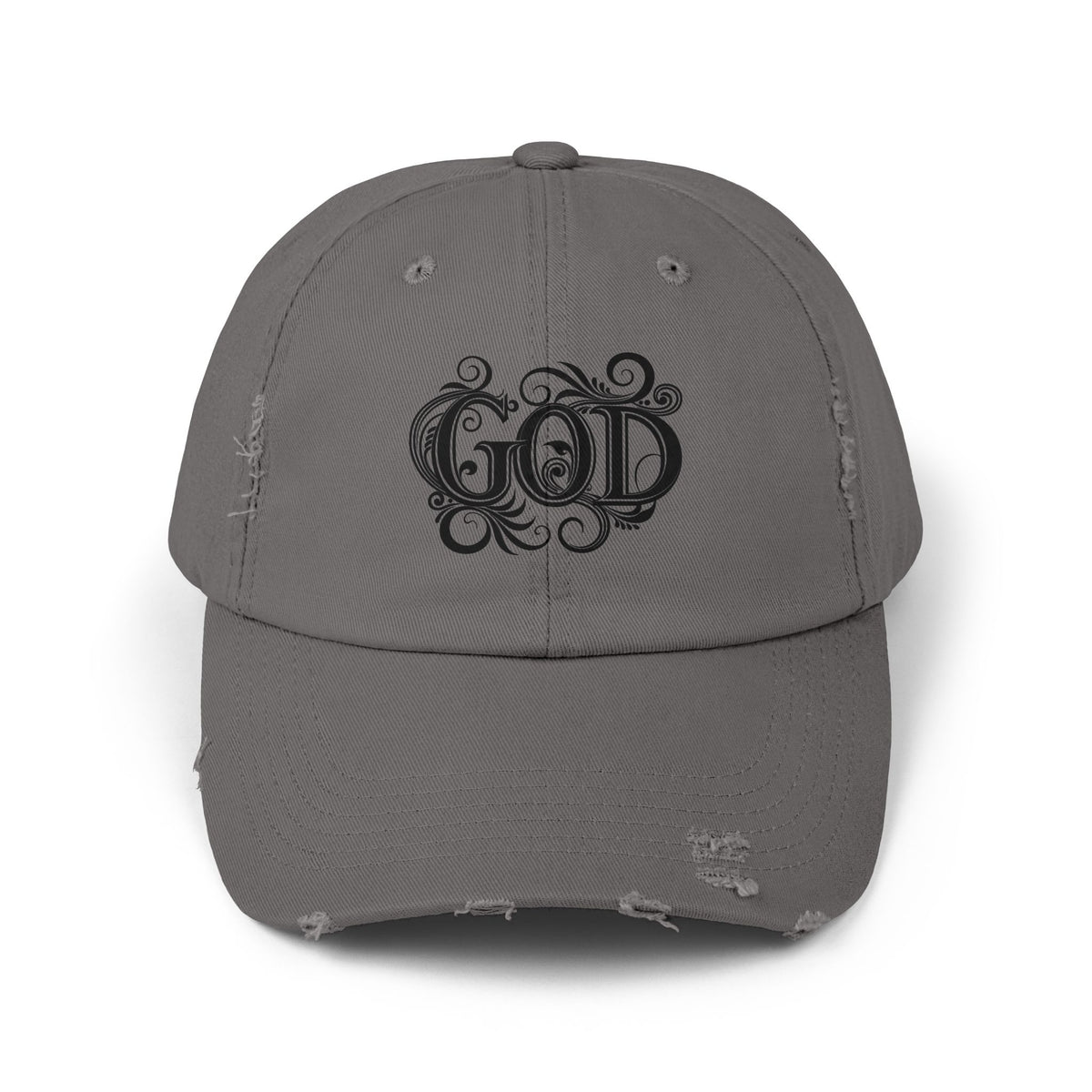 Distressed God Cap, Unisex Casual Hat, Trendy Vintage Cap, Faith Inspired Headwear, Gift for Religious Devotees