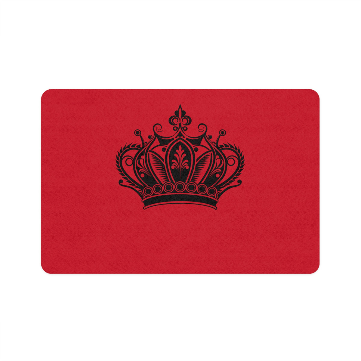 Regal Crown Pet Food Mat (12x18) — Non-Slip Royal Dog & Cat Feeding Mat