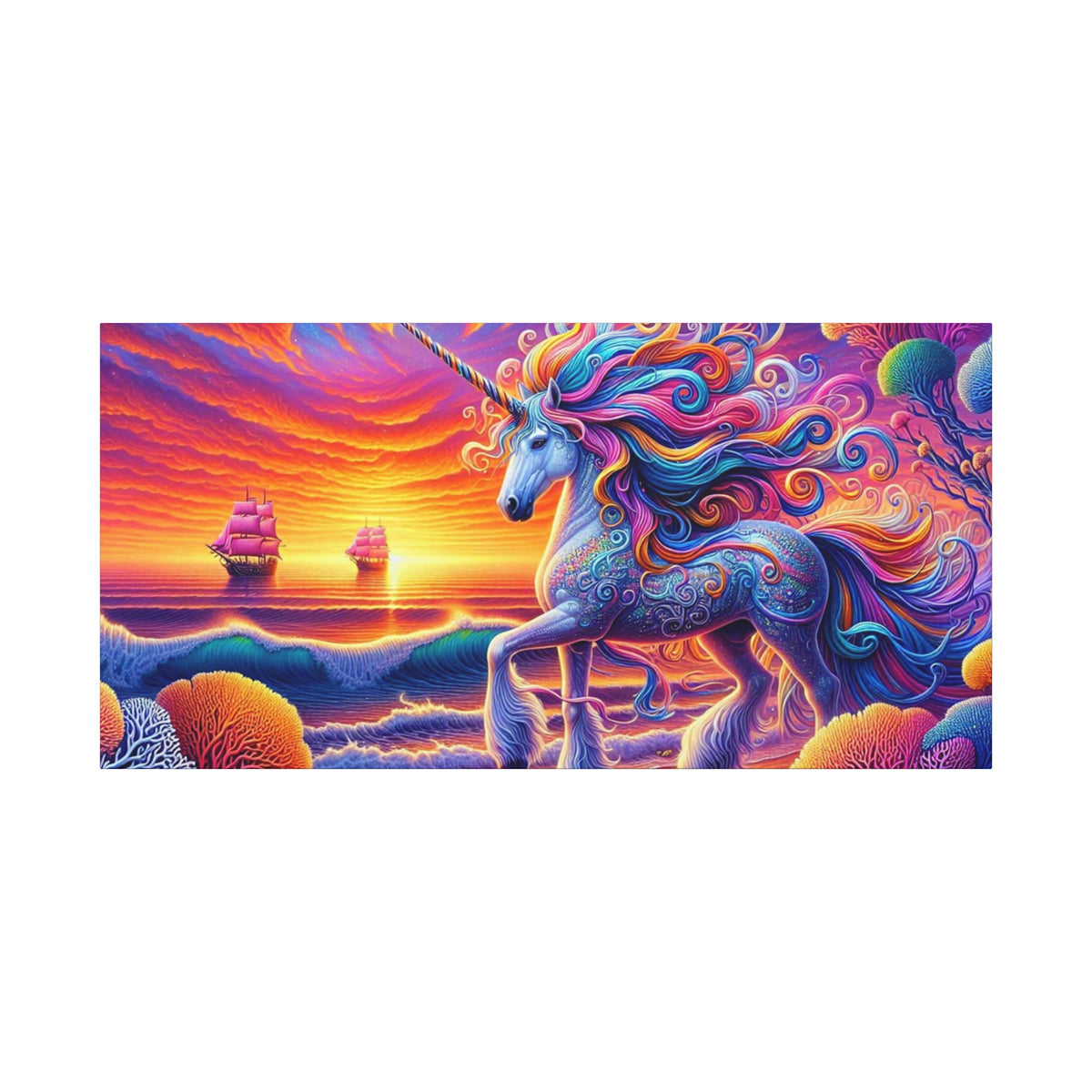 Matte Canvas, Stretched, 1.25" Unicorn