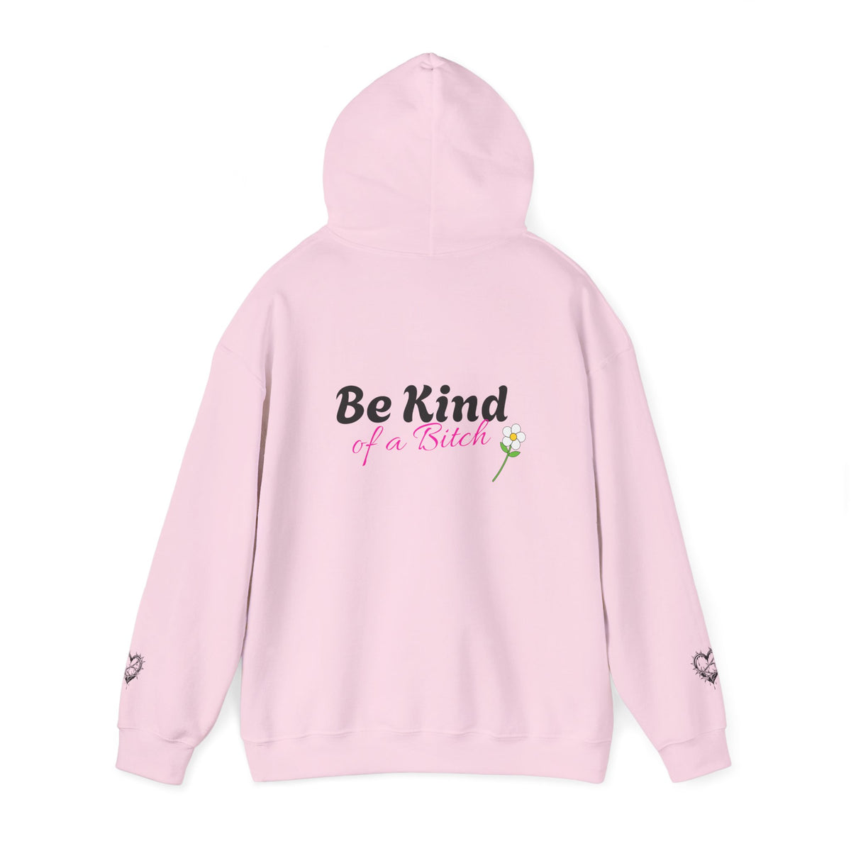 Chic Hooded Sweatshirt with Heart Design - Cozy Streetwear, Perfect Gift for Friends, Casual Style, Empowering Sayings, Unisex Fashion