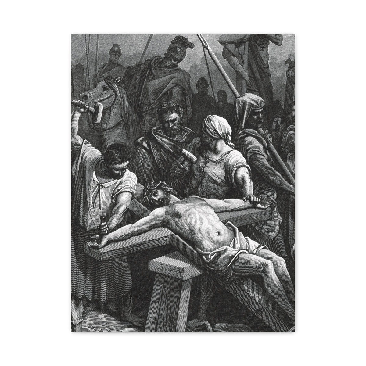 Crucifixion Art Matte Canvas Print – Stretched Religious Wall Decor