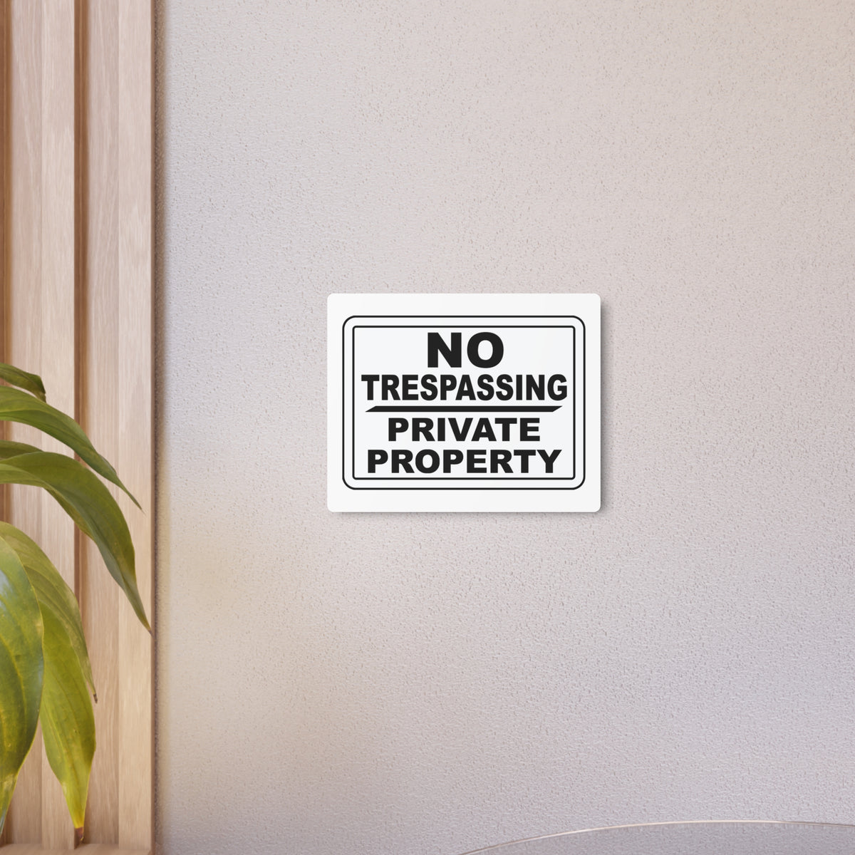 Metal Art Sign - 'No Trespassing' Decorative Home Security Sign, Rustic Home Decor, Yard Sign, Gift for New Homeowners, Protection Sign