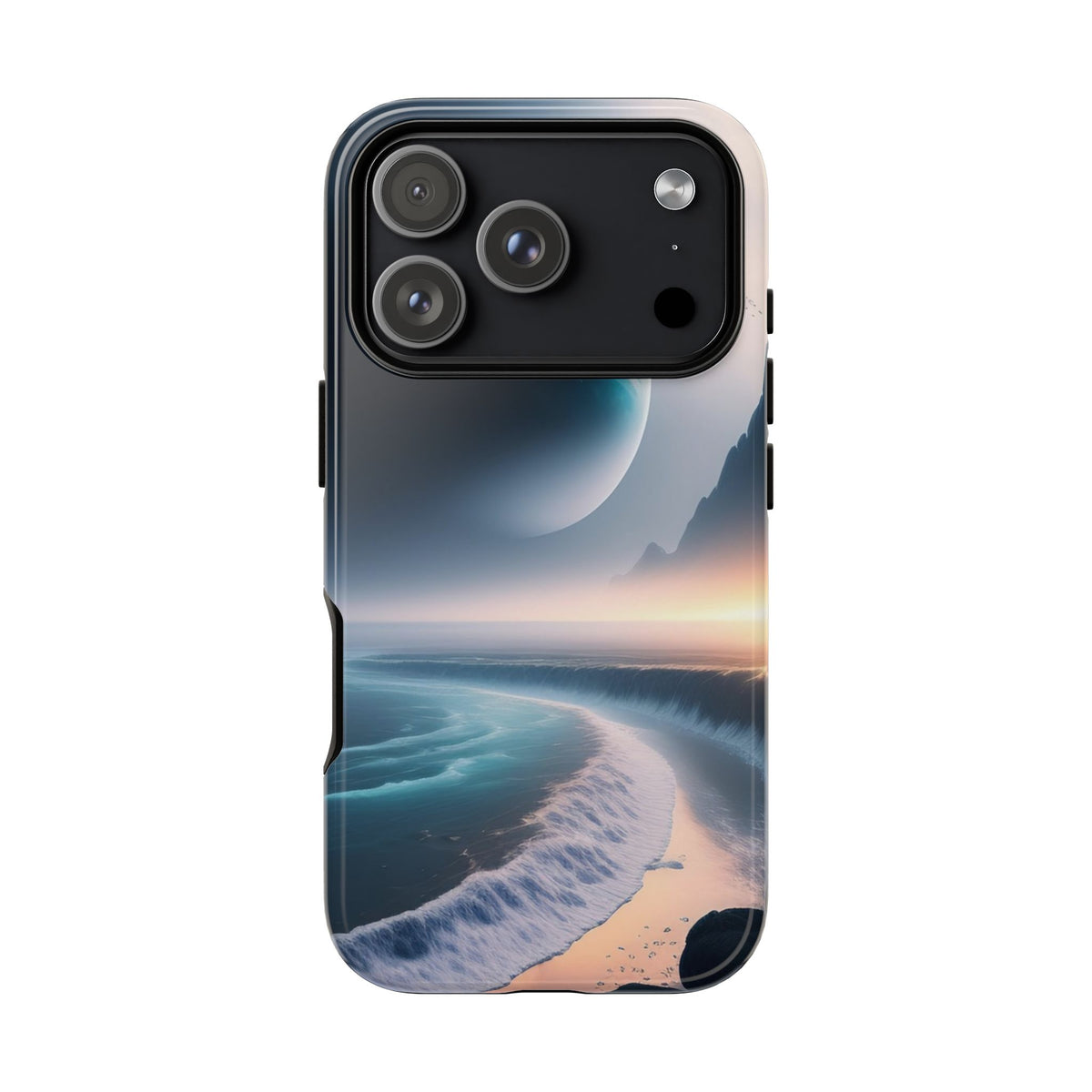 Galaxy Ocean Phone Case — Surreal Planet Beach Tough Case