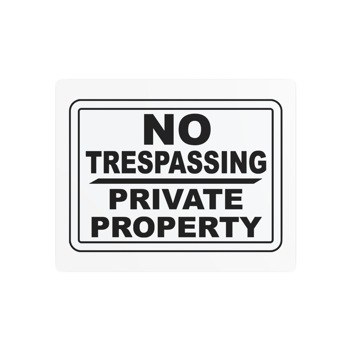 Metal Art Sign - 'No Trespassing' Decorative Home Security Sign, Rustic Home Decor, Yard Sign, Gift for New Homeowners, Protection Sign