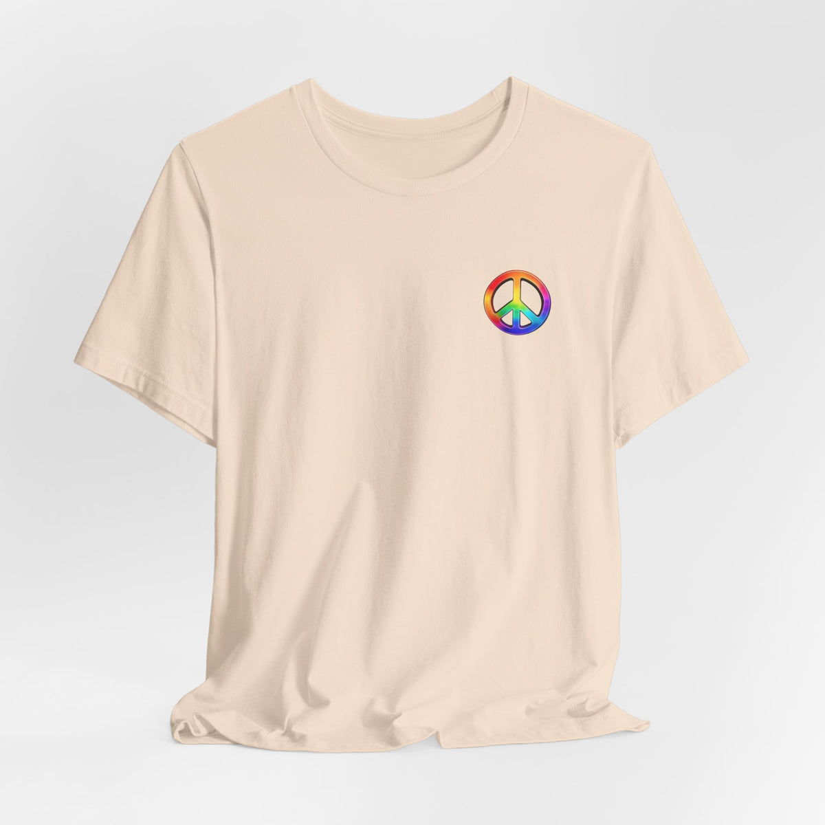 Peace Sign Tie-Dye Tee — Rainbow Hippie Peace Symbol T-Shirt