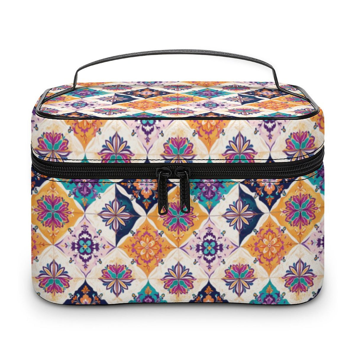 Make-up bag with Lychee pattern PU material