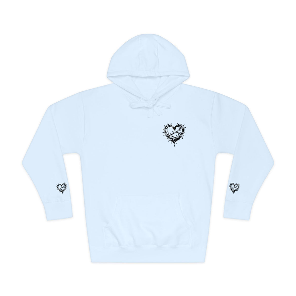 Heartfelt Unisex Fleece Hoodie, Cozy Gift, Casual Wear, Valentine's Day, Romantic Style
