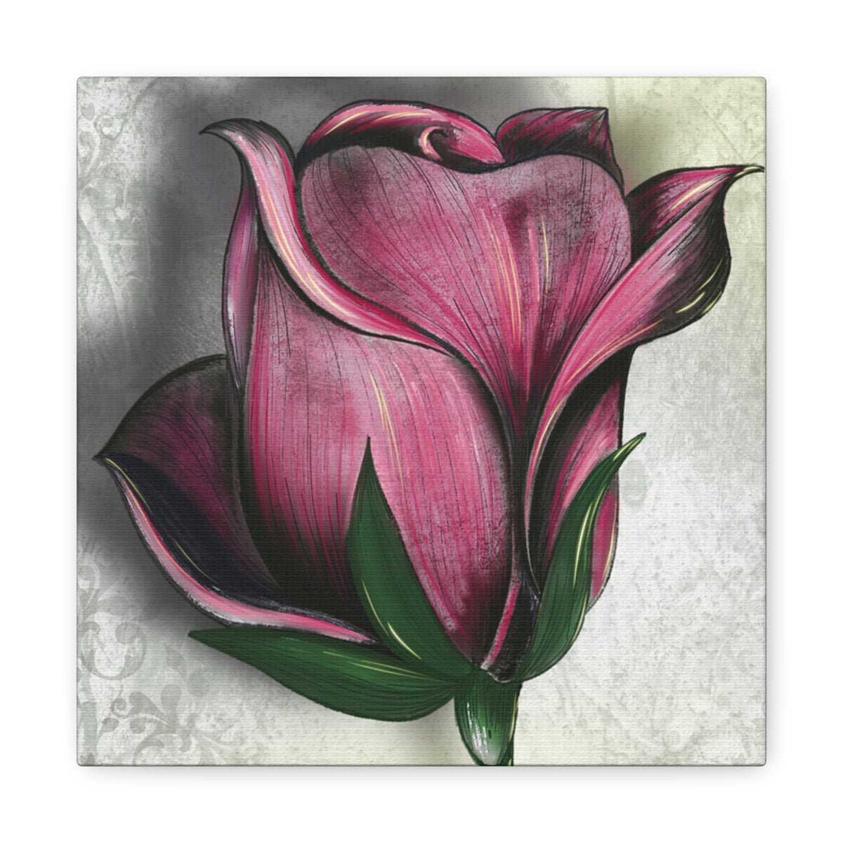Matte Canvas, Stretched, 1.25" Purple Flowers