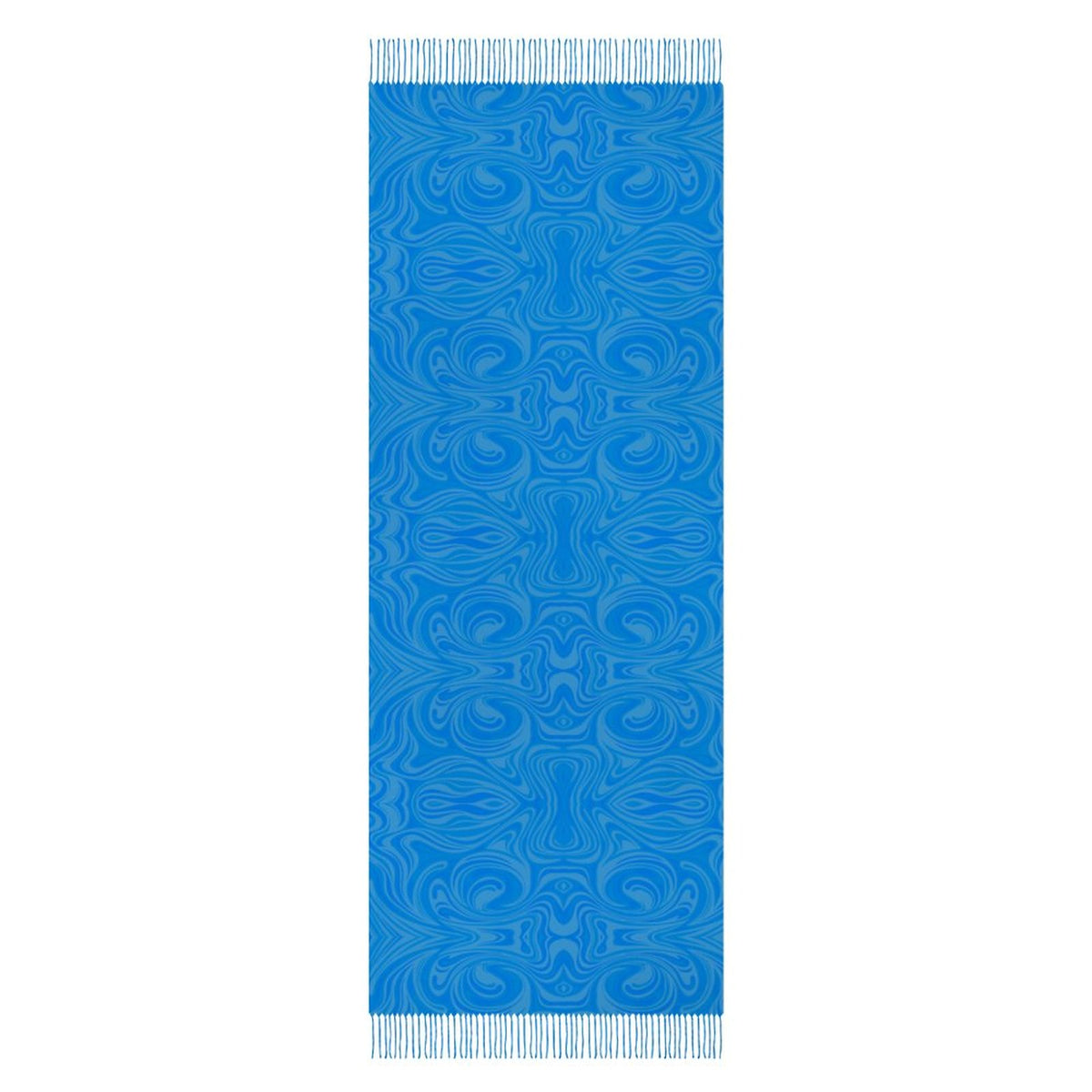 Cashmere-like Tassel Scarf Blue
