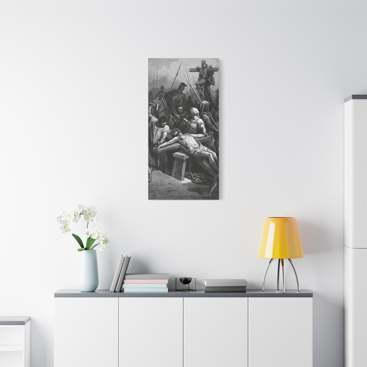 Crucifixion Art Matte Canvas Print – Stretched Religious Wall Decor