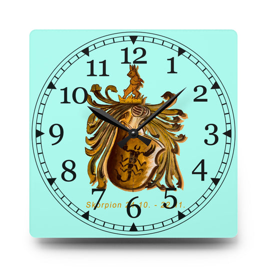 Vintage Scorpion Acrylic Wall Clock Unique Home Decor, Wall Art, Zodiac Gift