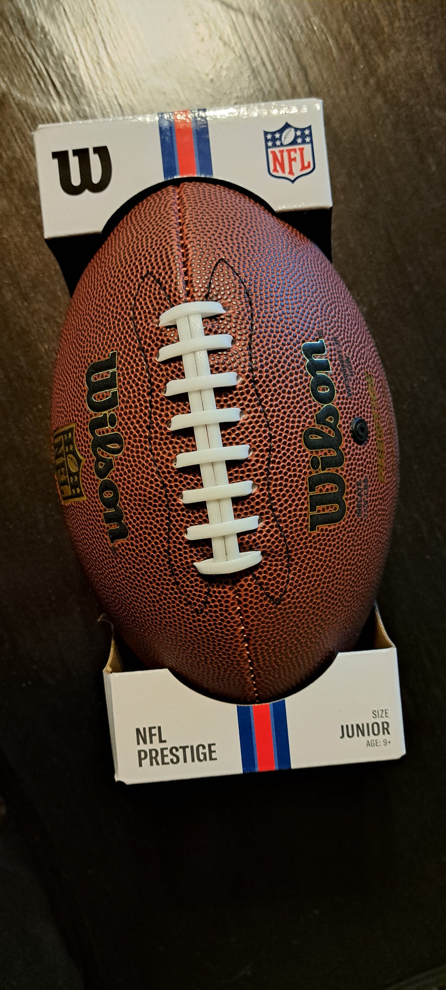 New in box - Wilson NFL Prestige Composite Football, Junior Size (Ages 9-12)