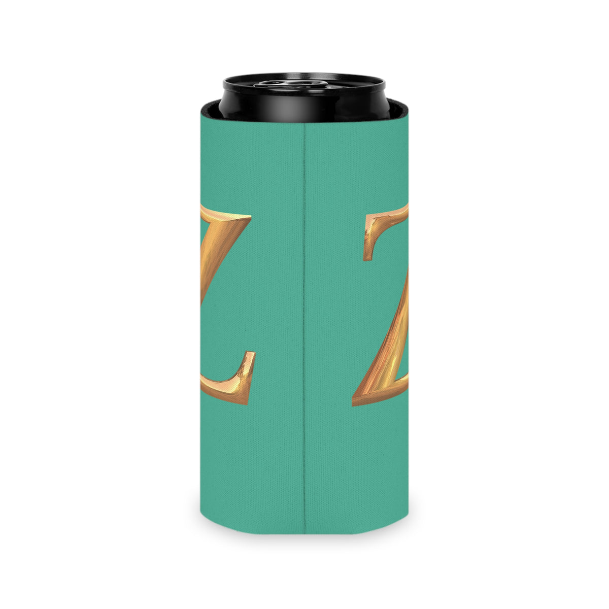 Personalized Monogram "Z" Can Cooler - Stylish Drink Holder for Parties, Weddings, Beach Days, Summer Gatherings, Gifts