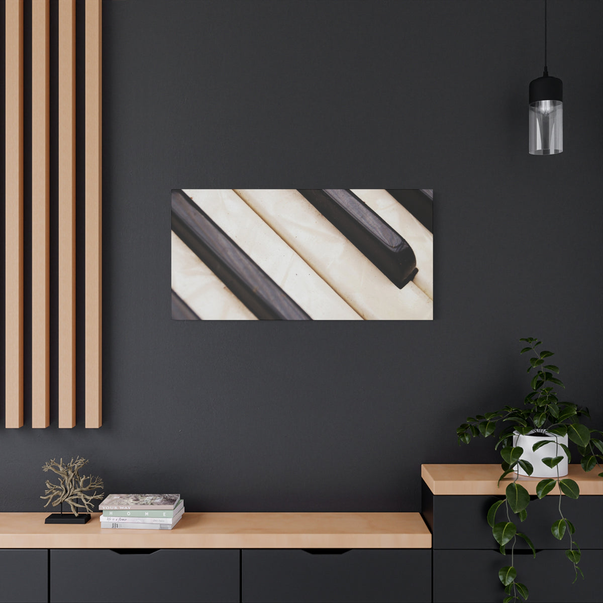Piano Keys Canvas Wall Art, Music Decor for Home, Perfect Gift for Musicians or Music Lovers