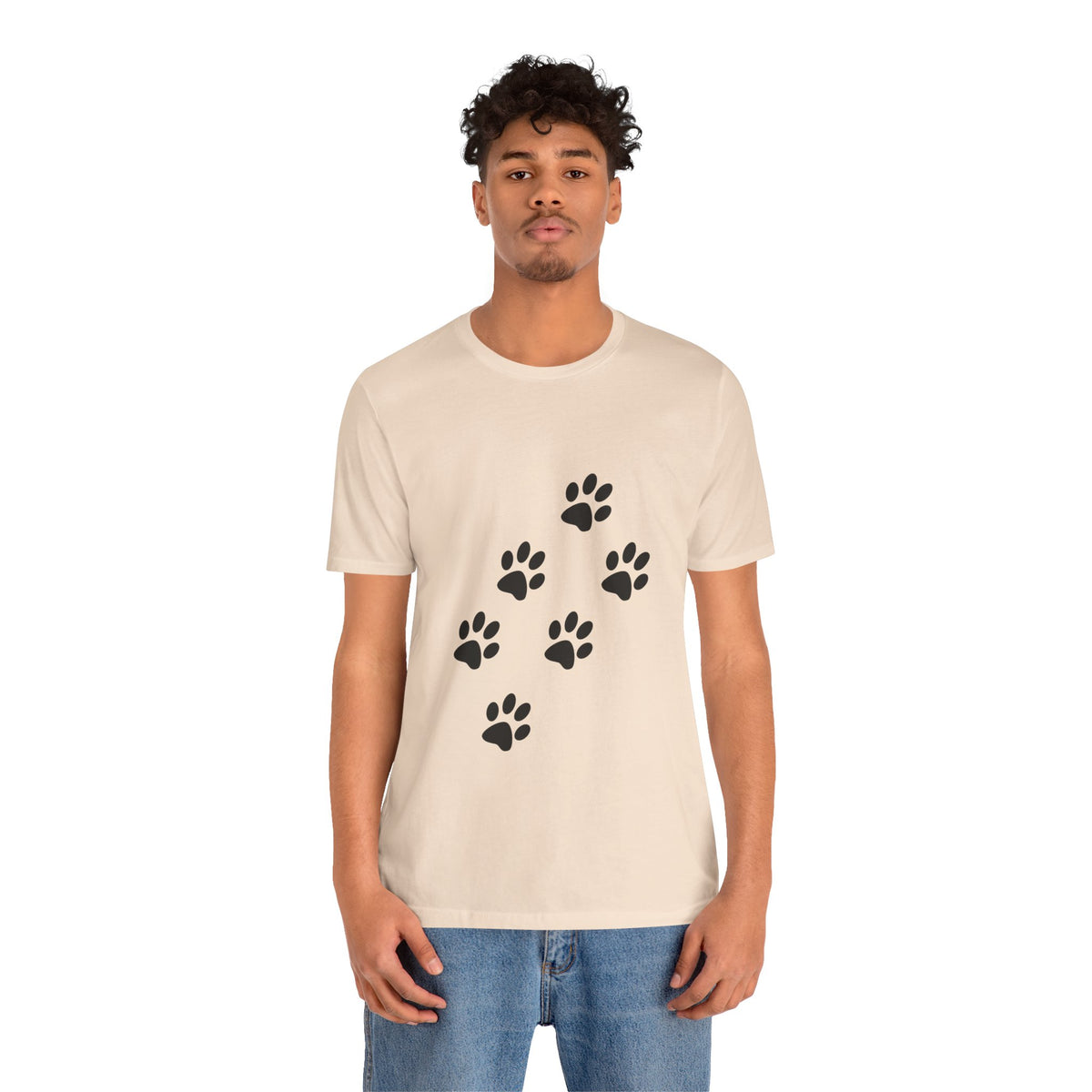 Paw Print Short Sleeve Tee | Unisex Animal Lover Shirt, Pet Owner Gift, Casual Wear, Gifts for Dog Lovers, Comfortable T-Shirt
