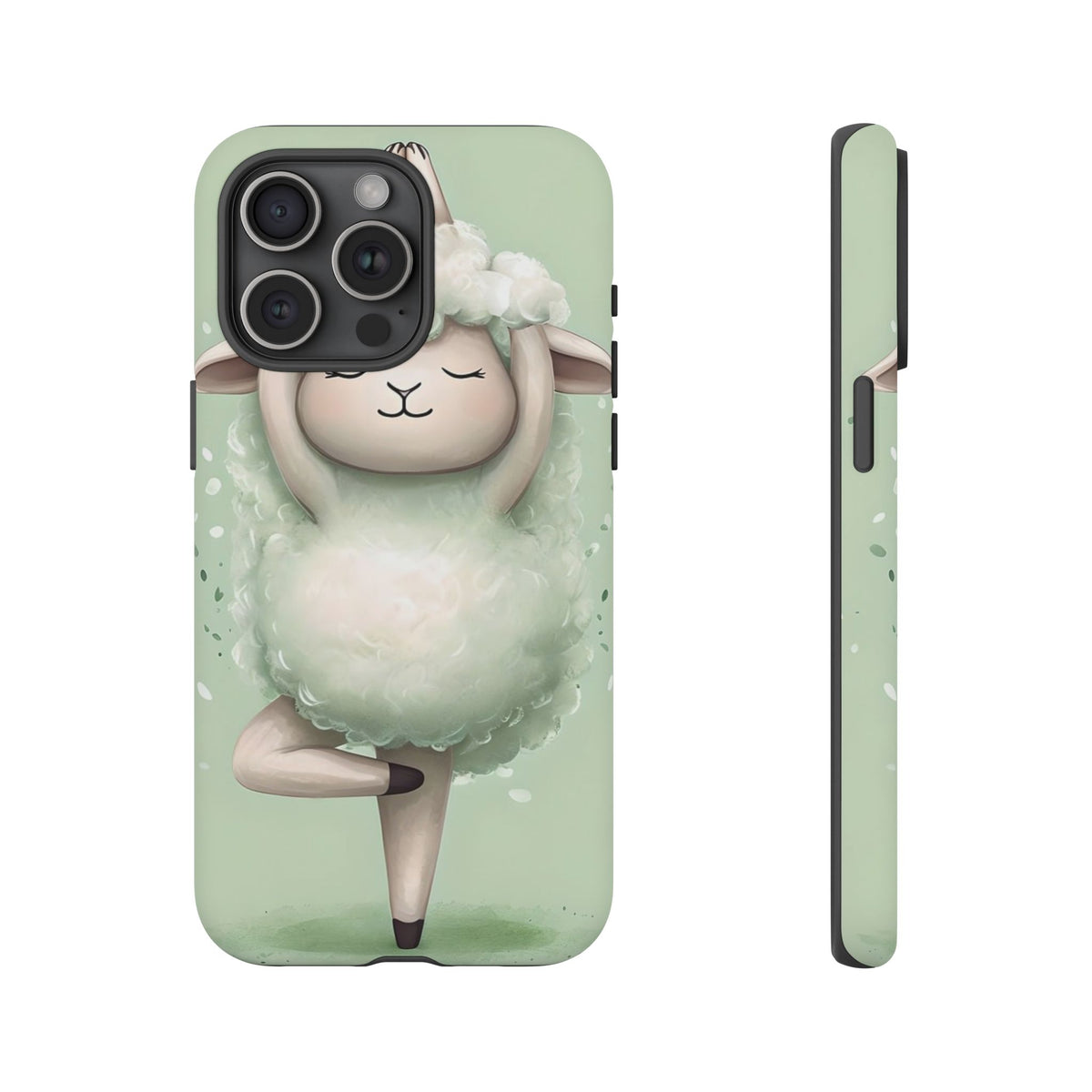 Cute Yoga Sheep Phone Case — Pastel Lamb Ballerina Protective Cover