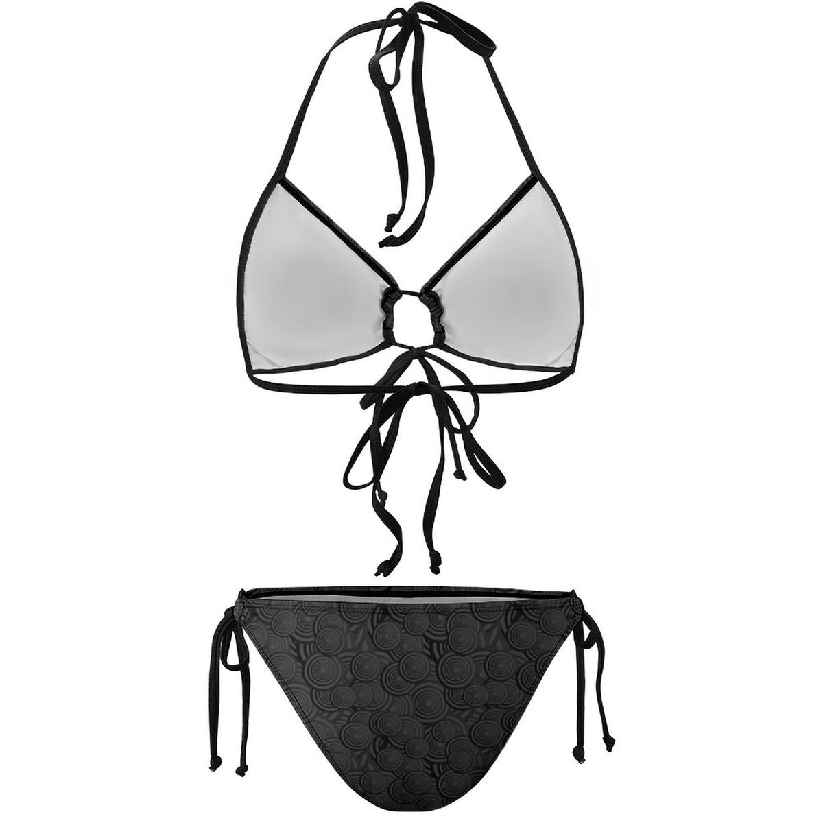 Halter Tie Front Bikini Set
