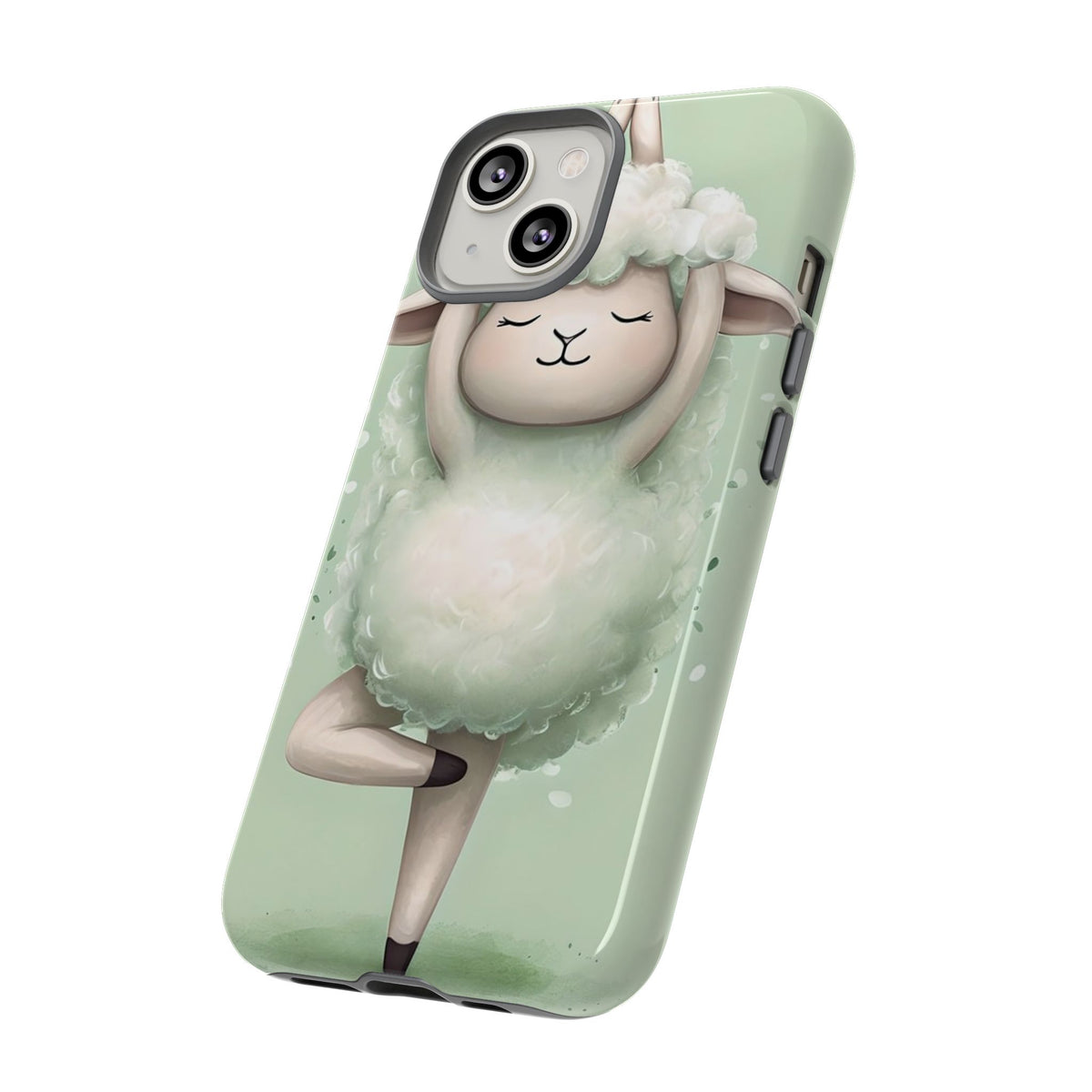 Cute Yoga Sheep Phone Case — Pastel Lamb Ballerina Protective Cover