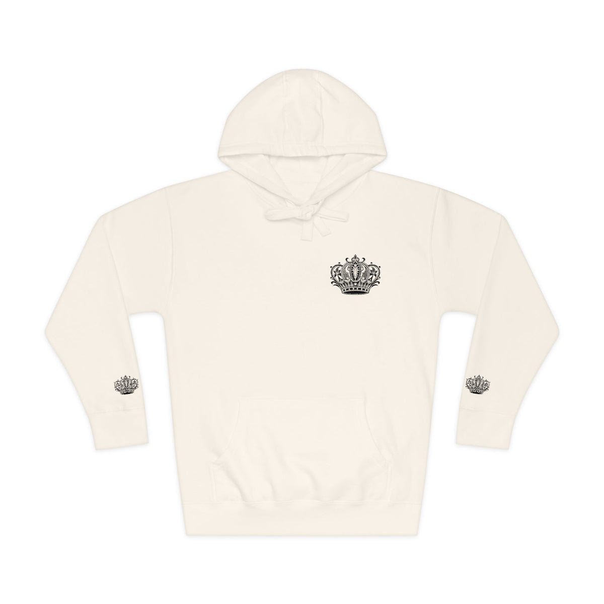 Crown Floral Unisex Fleece Hoodie | Cozy Streetwear, Perfect Gift for Him & Her, Autumn Fashion, Casual Wear, Trendy Outfit