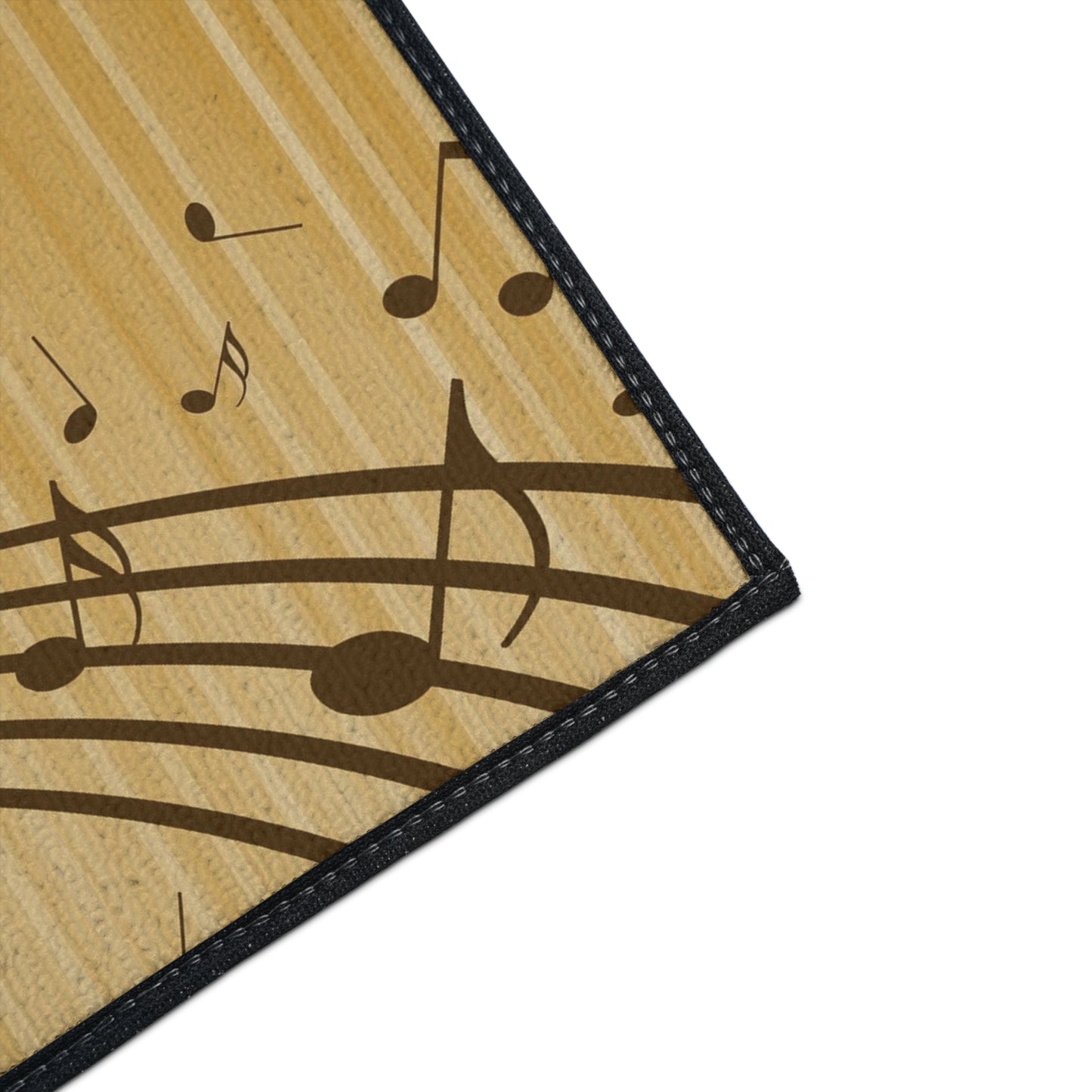 Music Notes Heavy-Duty Floor Mat — Non-Slip Musical Entry/Studio Rug