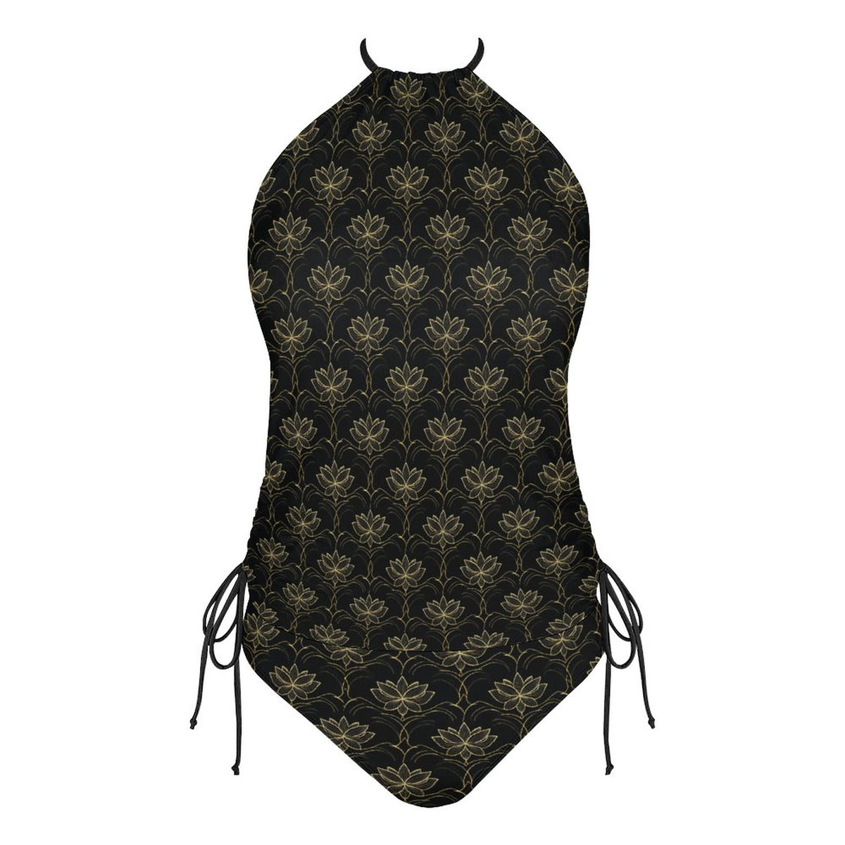 2-Piece Women's Tankini Set with High Neck Halter Top