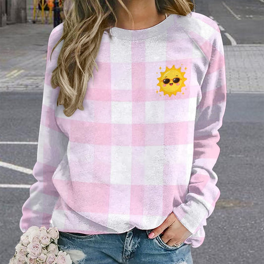 Pink and Sun Sweatshirt Designs Raglan Style