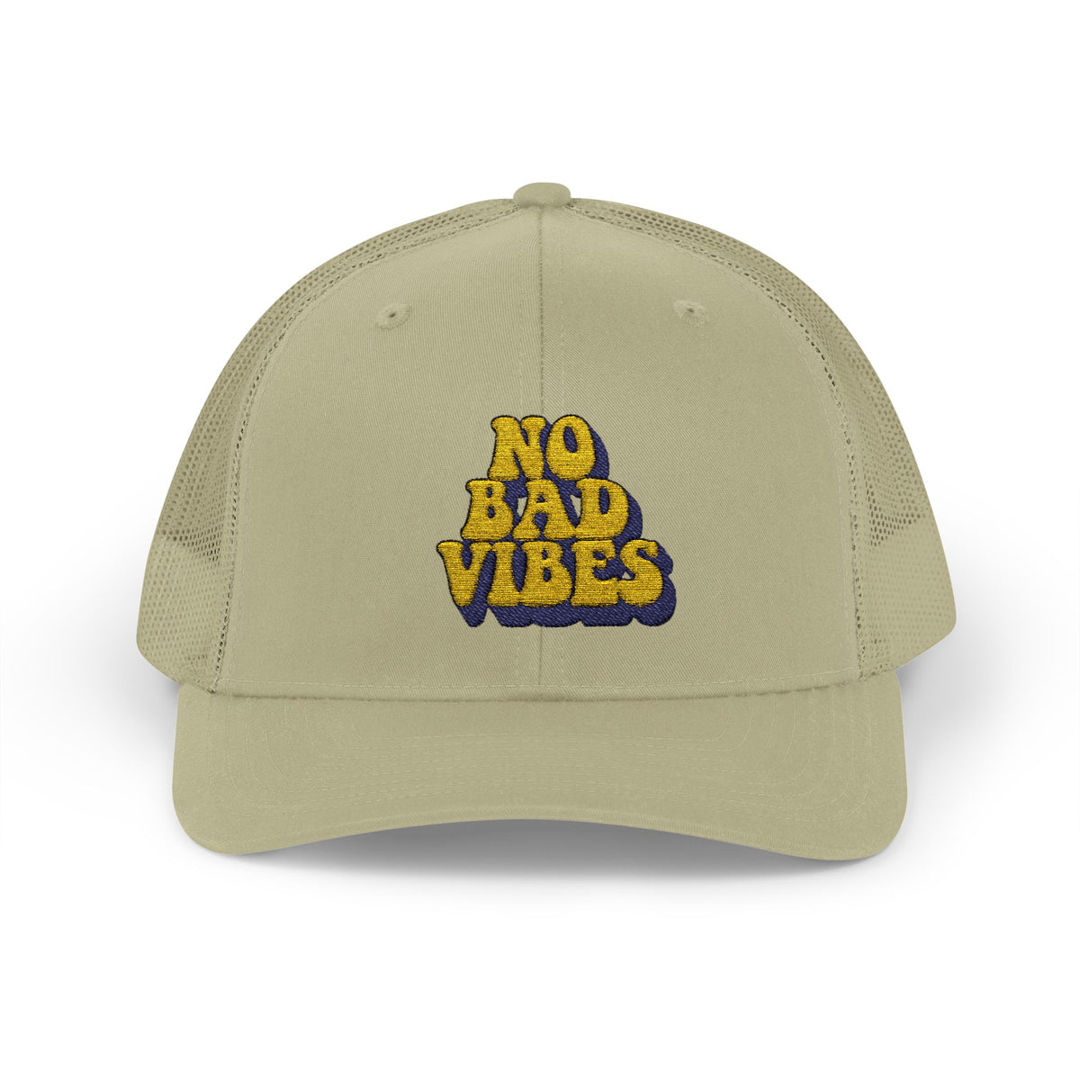 No Bad Vibes Snapback Trucker Cap | Casual Summer Hat, Gift for Her, Trendy Accessory, Outdoor Fun, Festival Wear