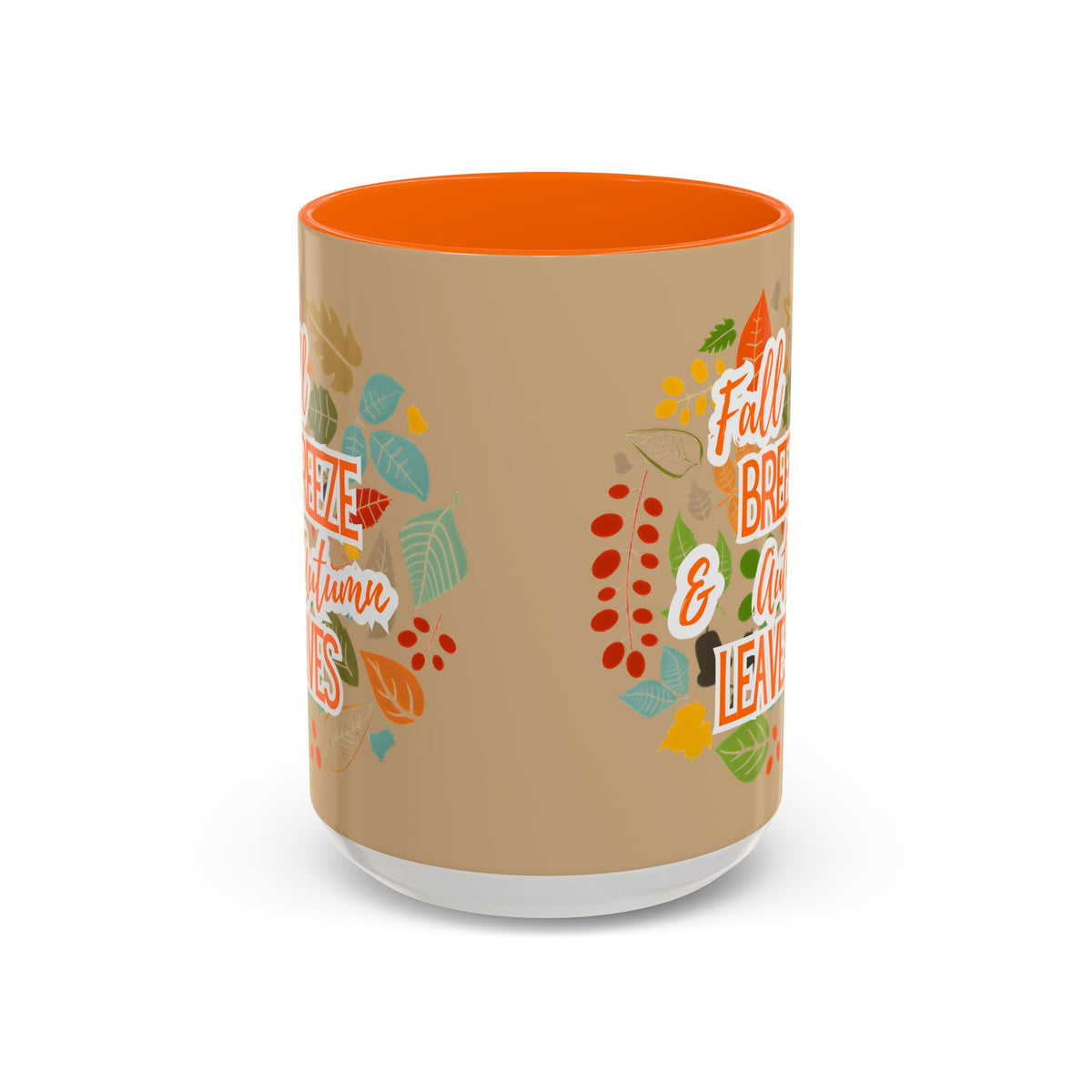 Fall Breeze & Leaves Coffee Mug, Autumn Mug, Seasonal Drinkware, Cozy Kitchen Decor, Perfect Gift for Fall Lovers