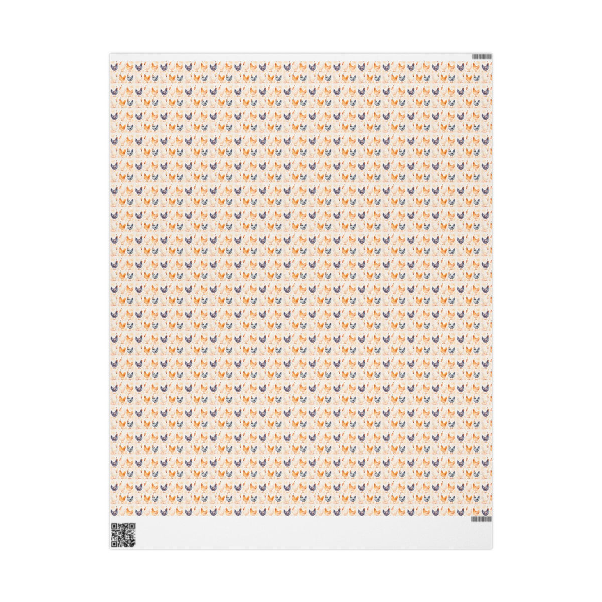 Chicken Watercolor Pattern Wrapping Paper Roll — Cute Pet Gift Wrap