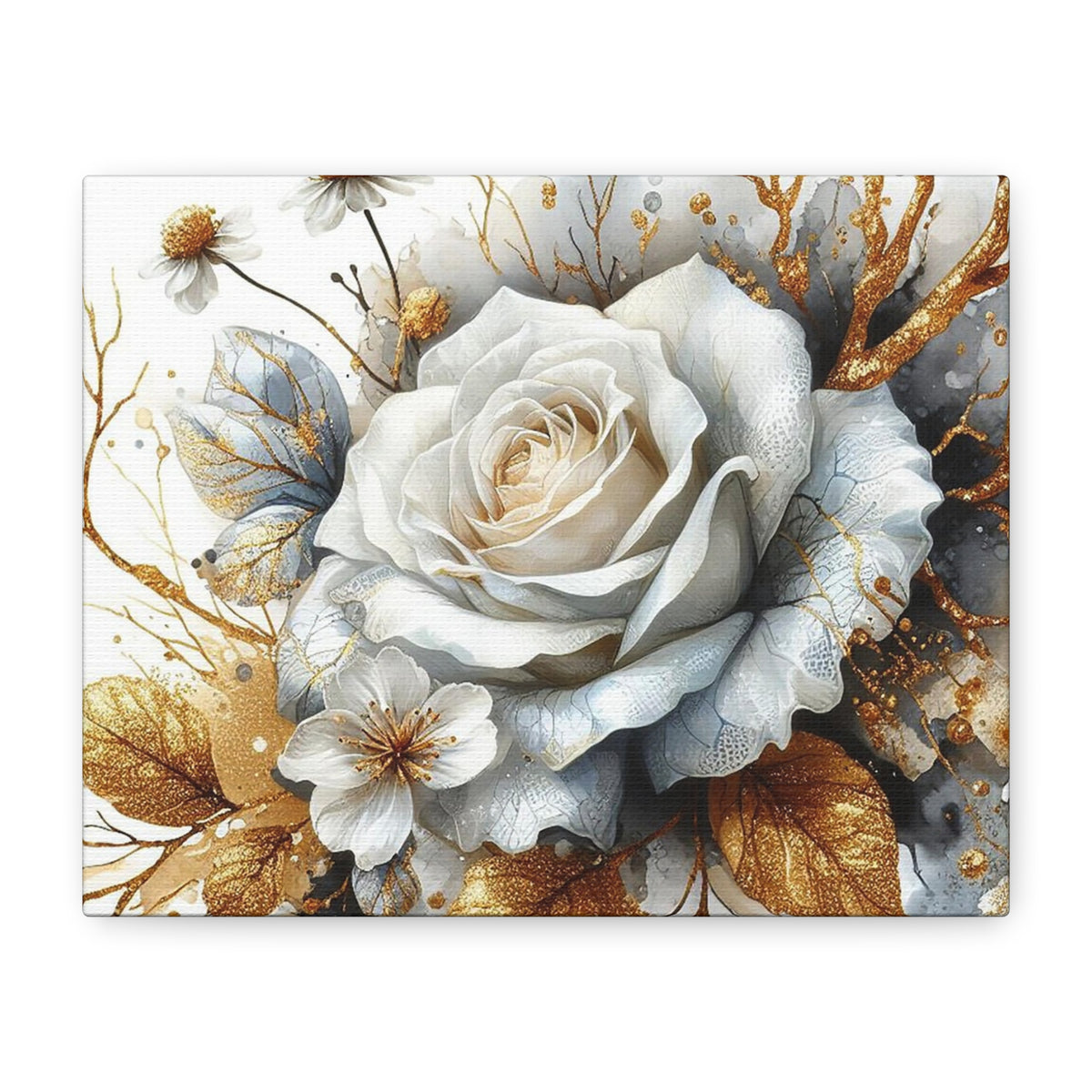 Matte Canvas, Stretched, 1.25" - Gold and Black