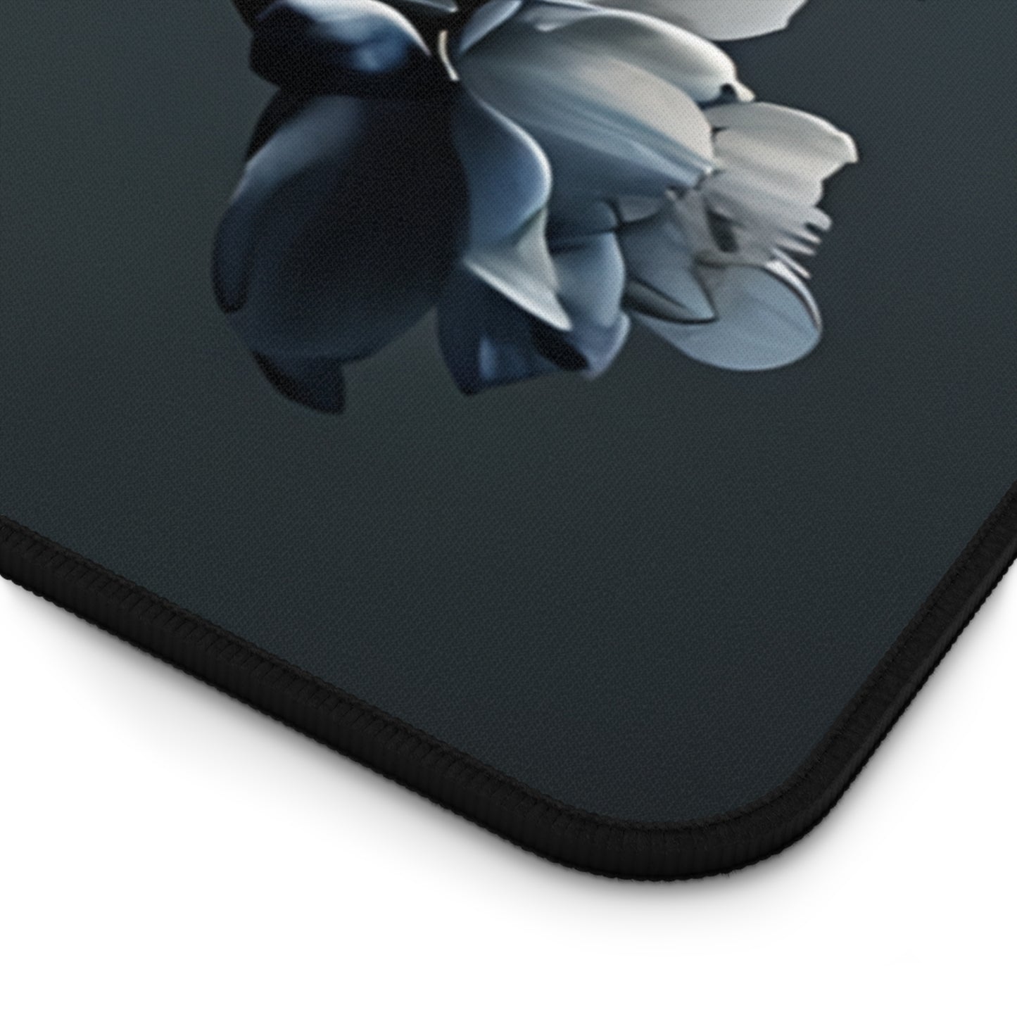 Floral Branch Desk Mat — Dark Blue Cherry Blossom Mouse Pad