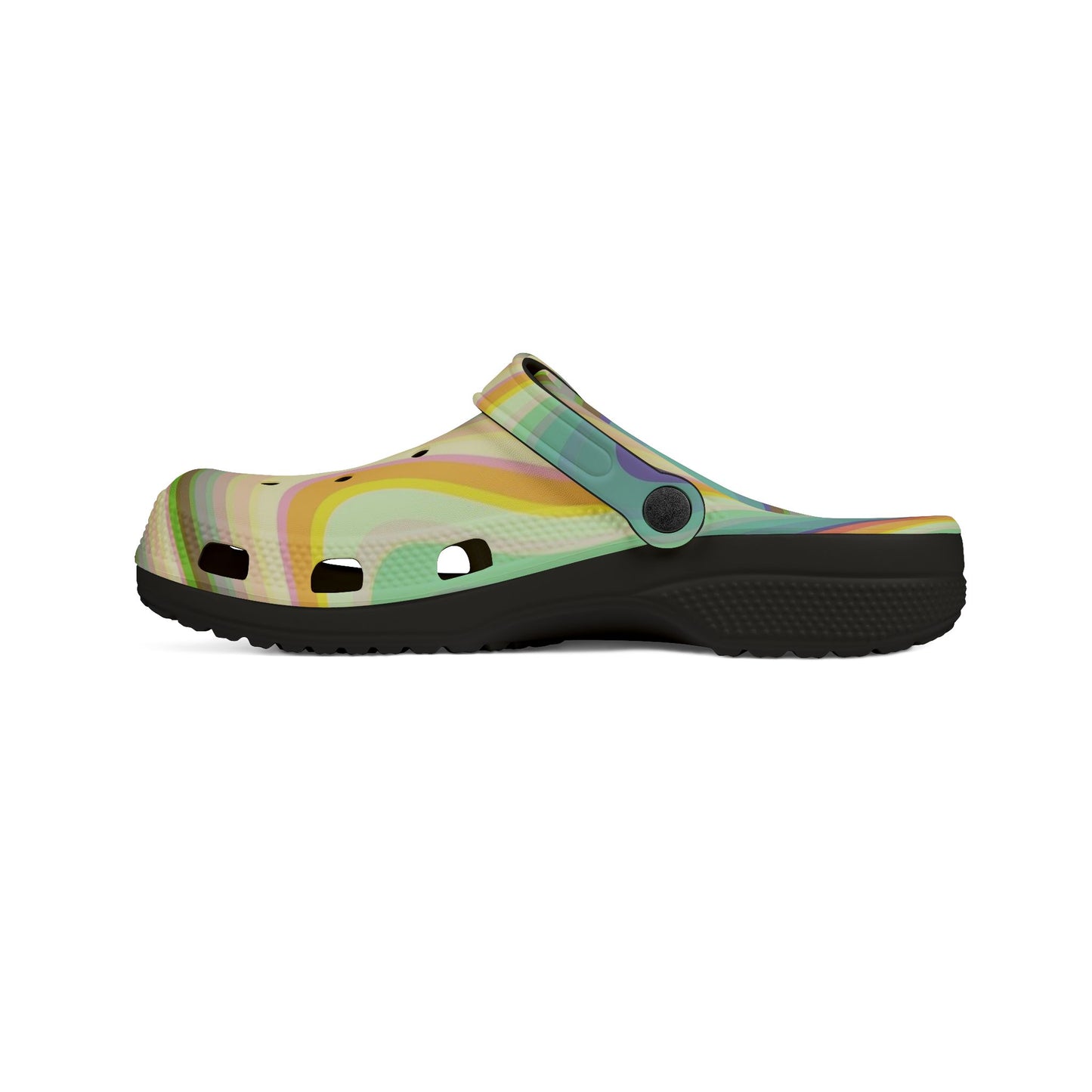 Retro Swirl Clogs — Colorful EVA Foam Comfort Shoes
