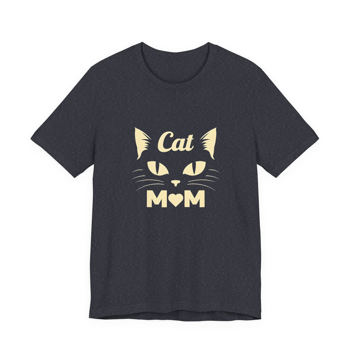 Cat Mom T-Shirt — Cute Cat Face Graphic Tee for Cat Lovers