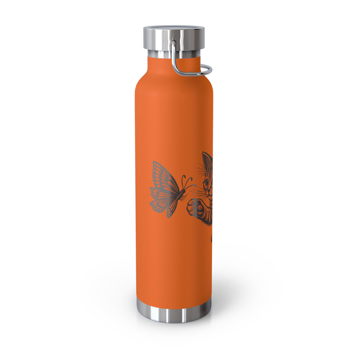 Cat and Butterfly Insulated Water Bottle - 22oz insulated bottle
