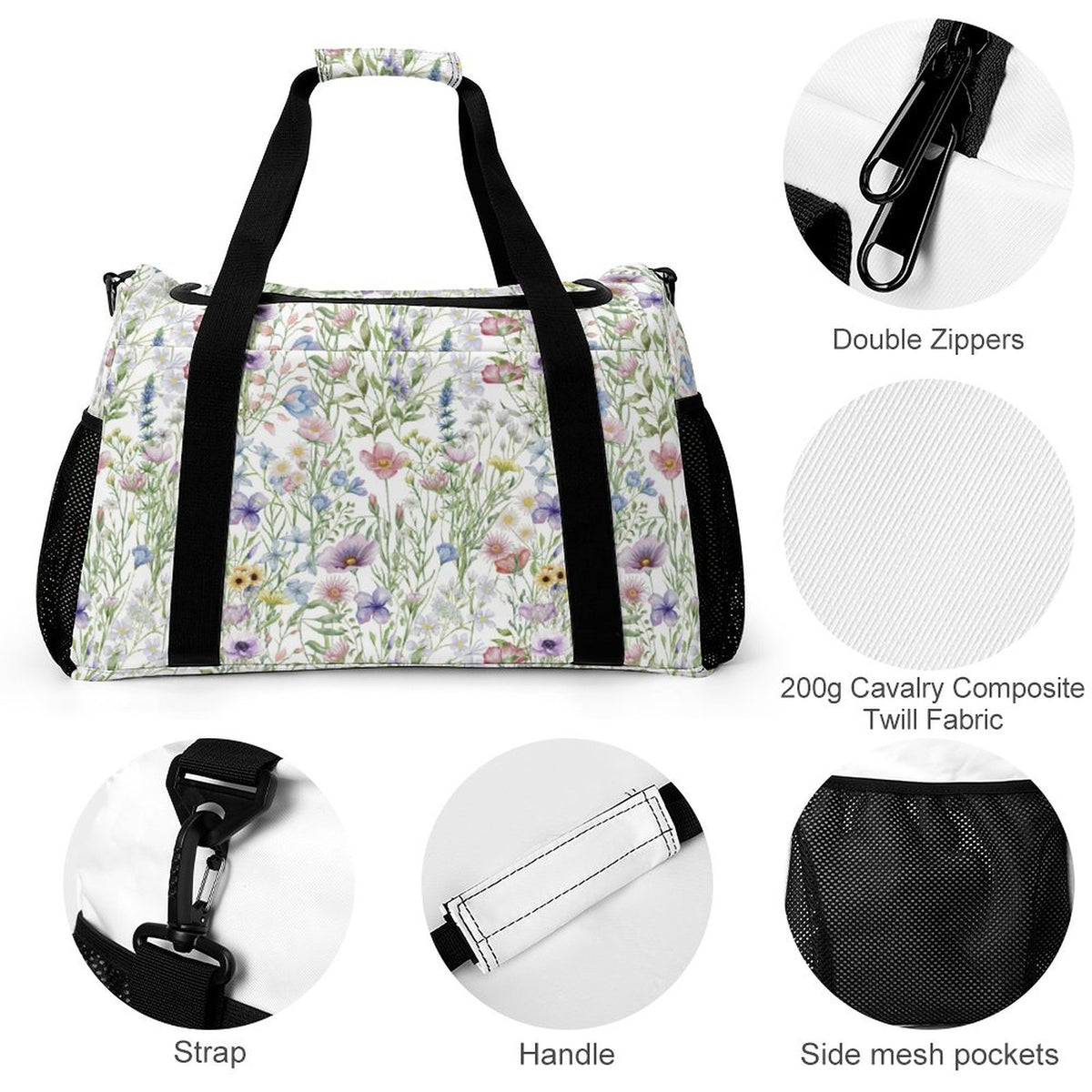 Travel Duffel Bag- Floral