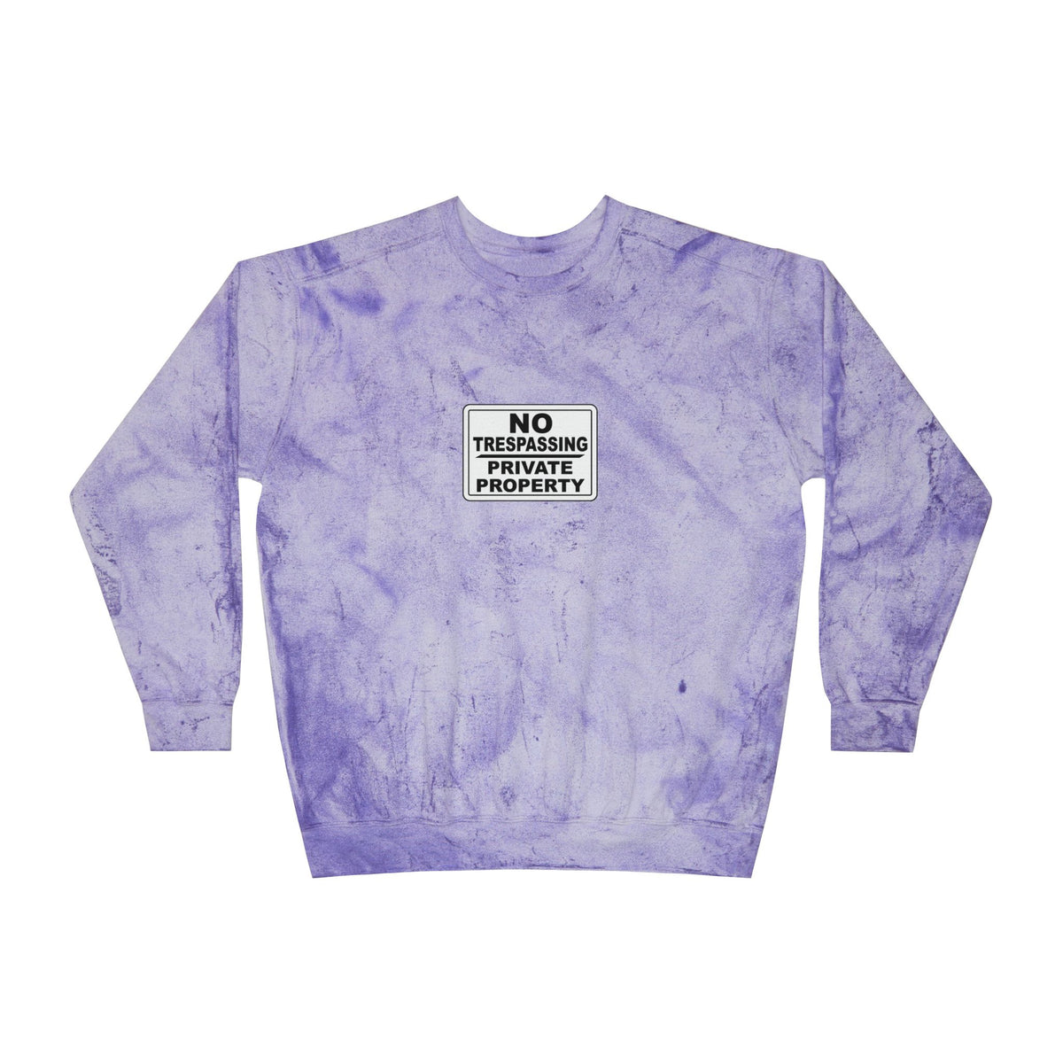 Urban Grunge Crewneck Sweatshirt - No Trespassing Design