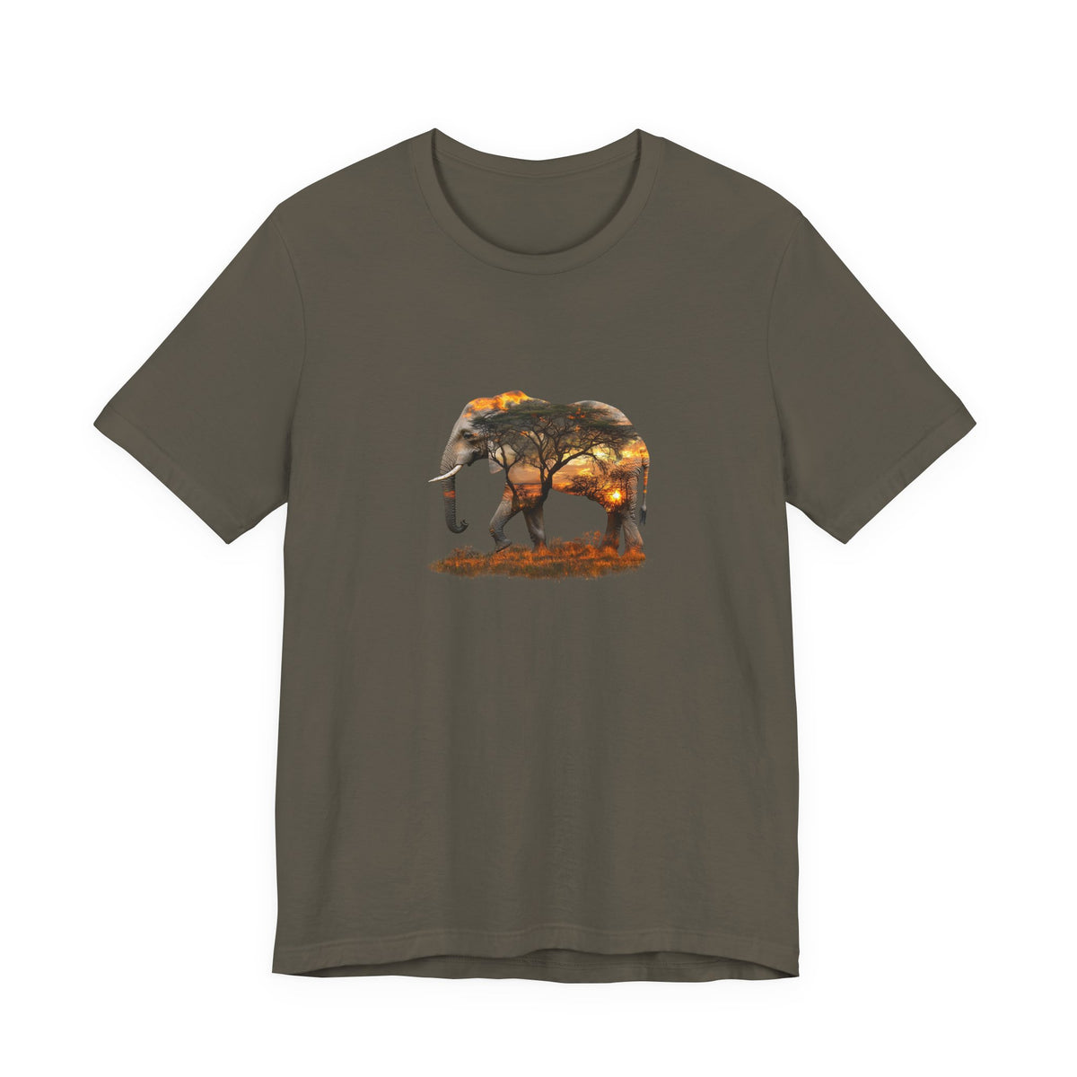 Elephant Sunset Unisex Jersey Tee