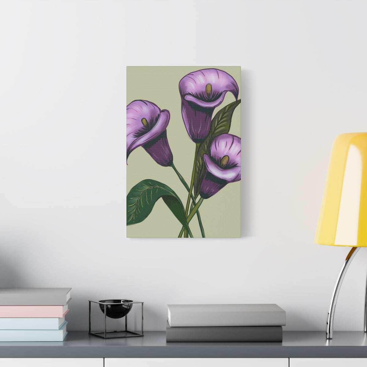Copy of Matte Canvas, Stretched, 1.25" Purple Flowers