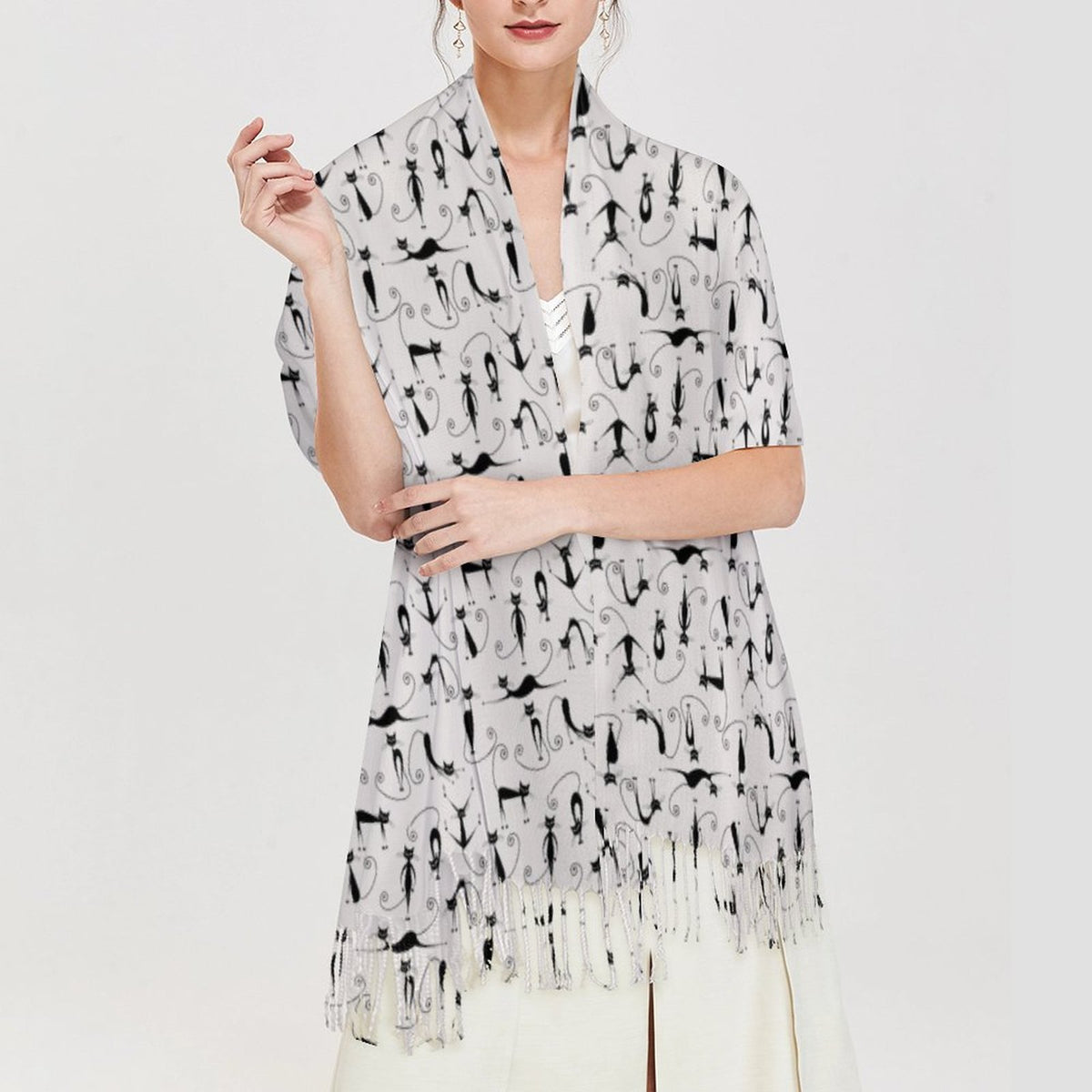 Cashmere-like Tassel Scarf