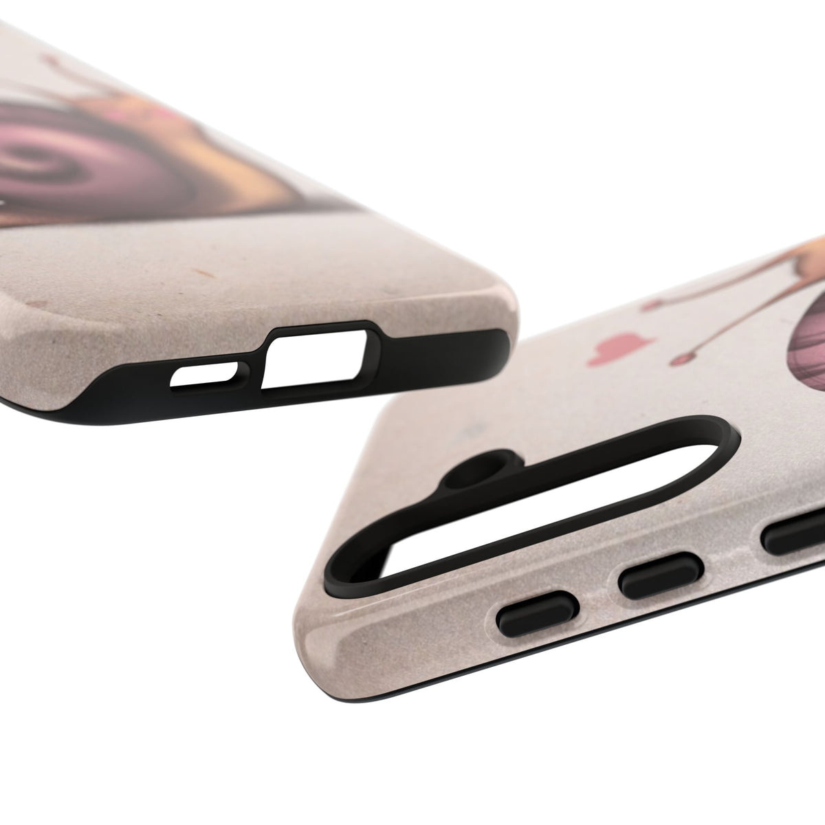 Cute Snail Phone Case — Pink Heart Cartoon Protective iPhone Cover