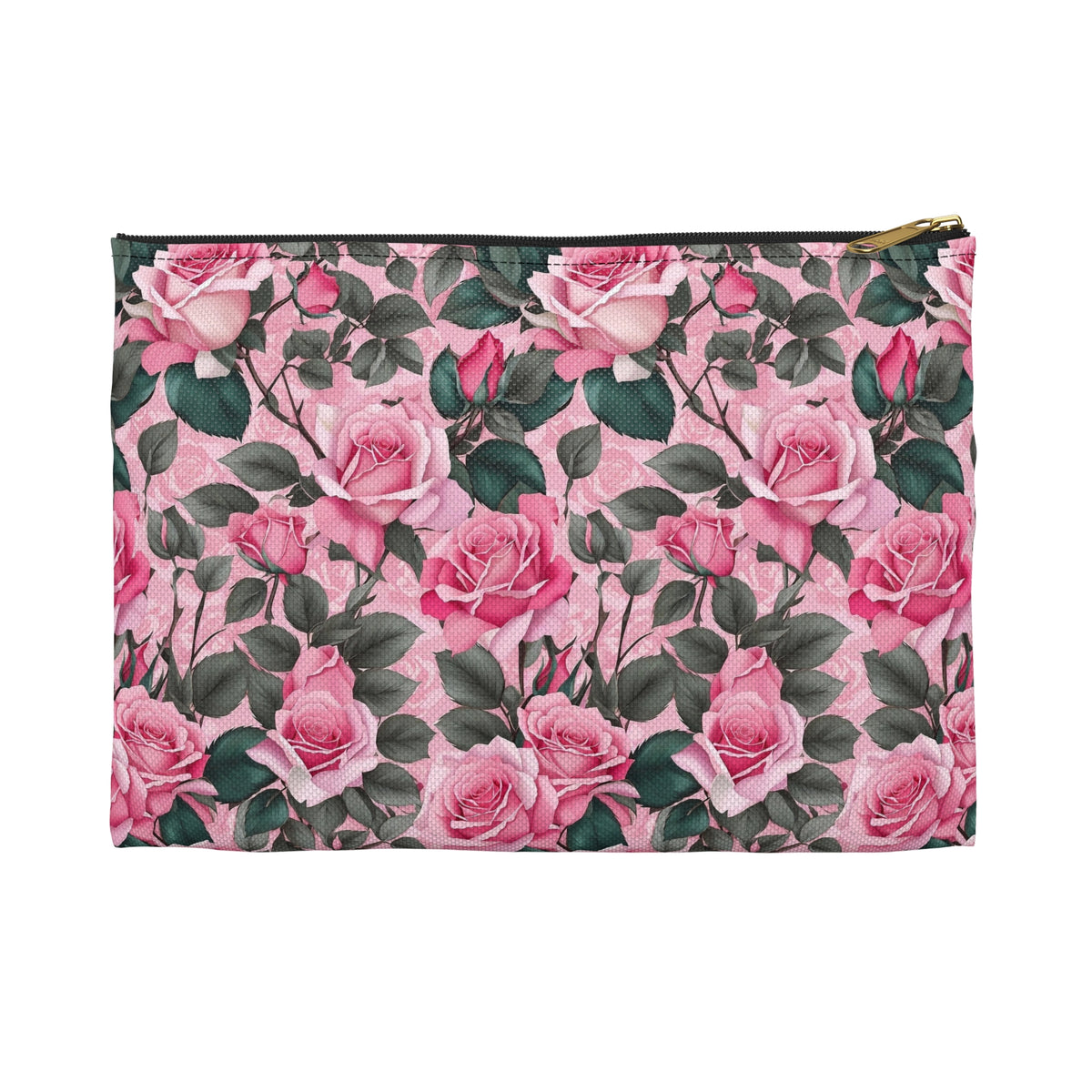 Floral Accessory Pouch - Perfect for Travel, Makeup, and Organizing, Gifts for Her, Bridal Accessories, Rose Pattern Clutch
